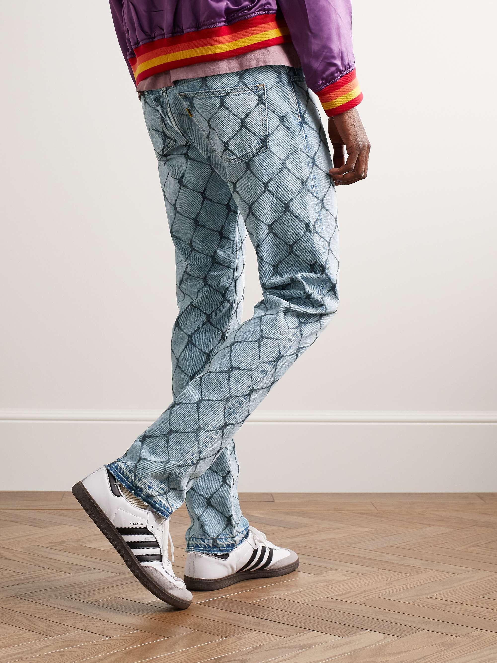 GALLERY DEPT. Cage 5001 Slim-Fit Frayed Printed Jeans