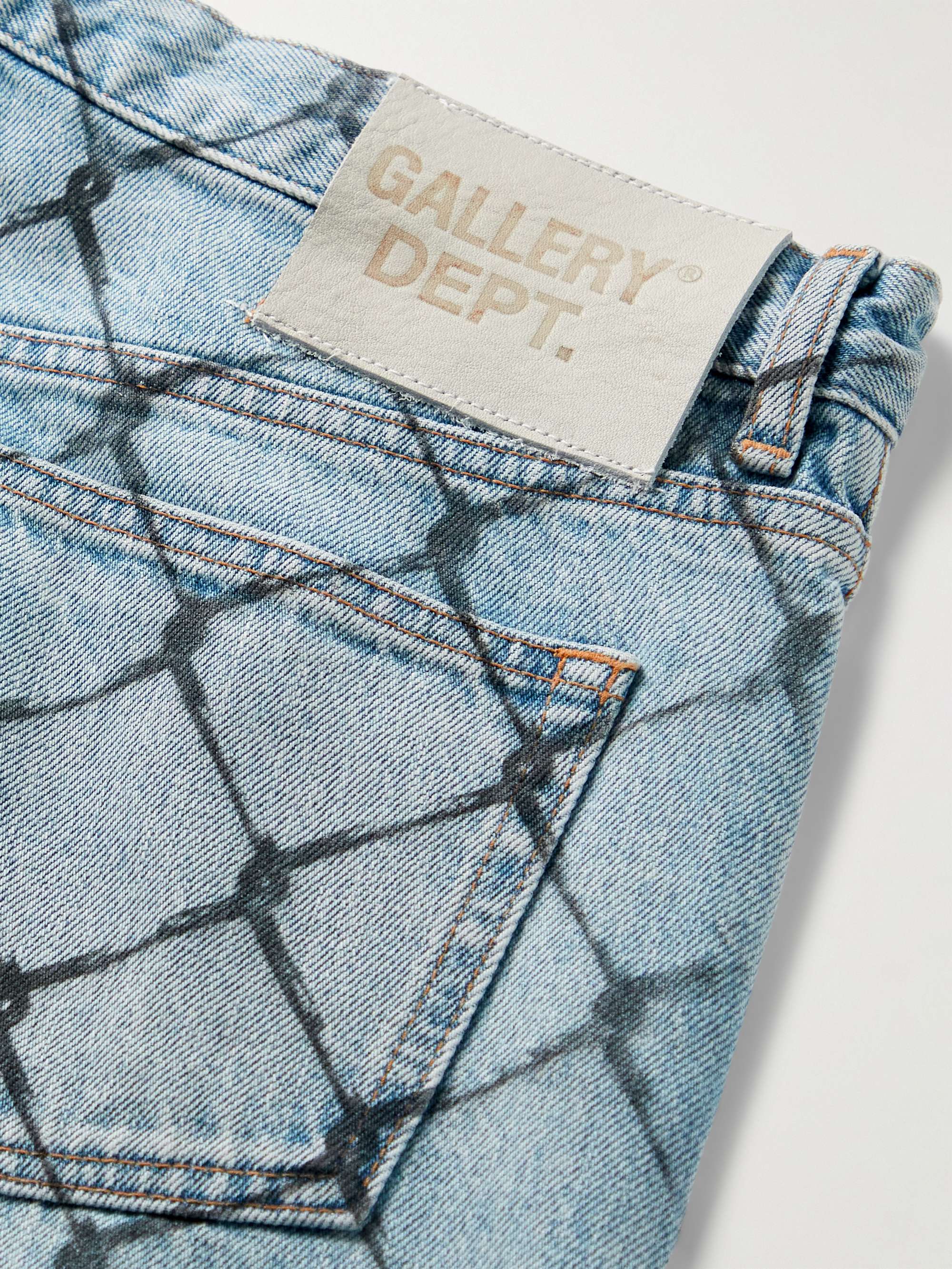 GALLERY DEPT. Cage 5001 Slim-Fit Frayed Printed Jeans