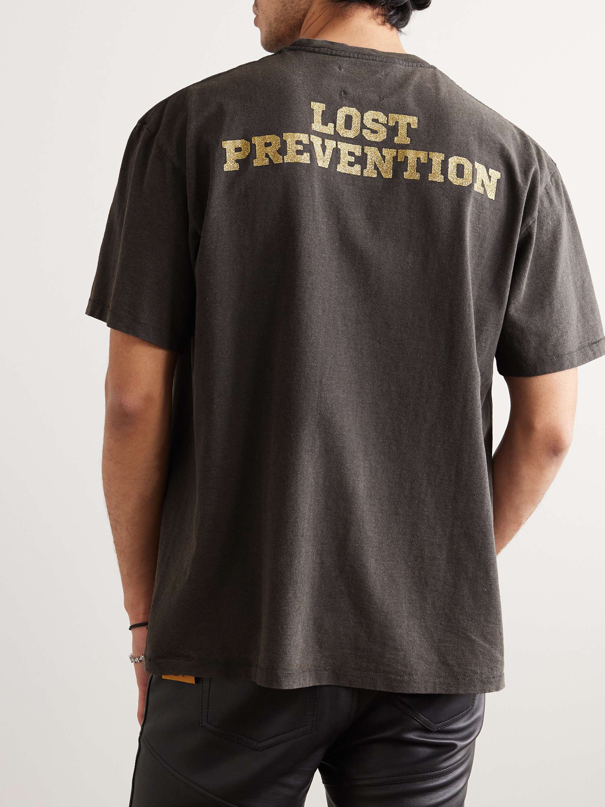 GALLERY DEPT. Lost Glittered Printed Cotton-Jersey T-Shirt