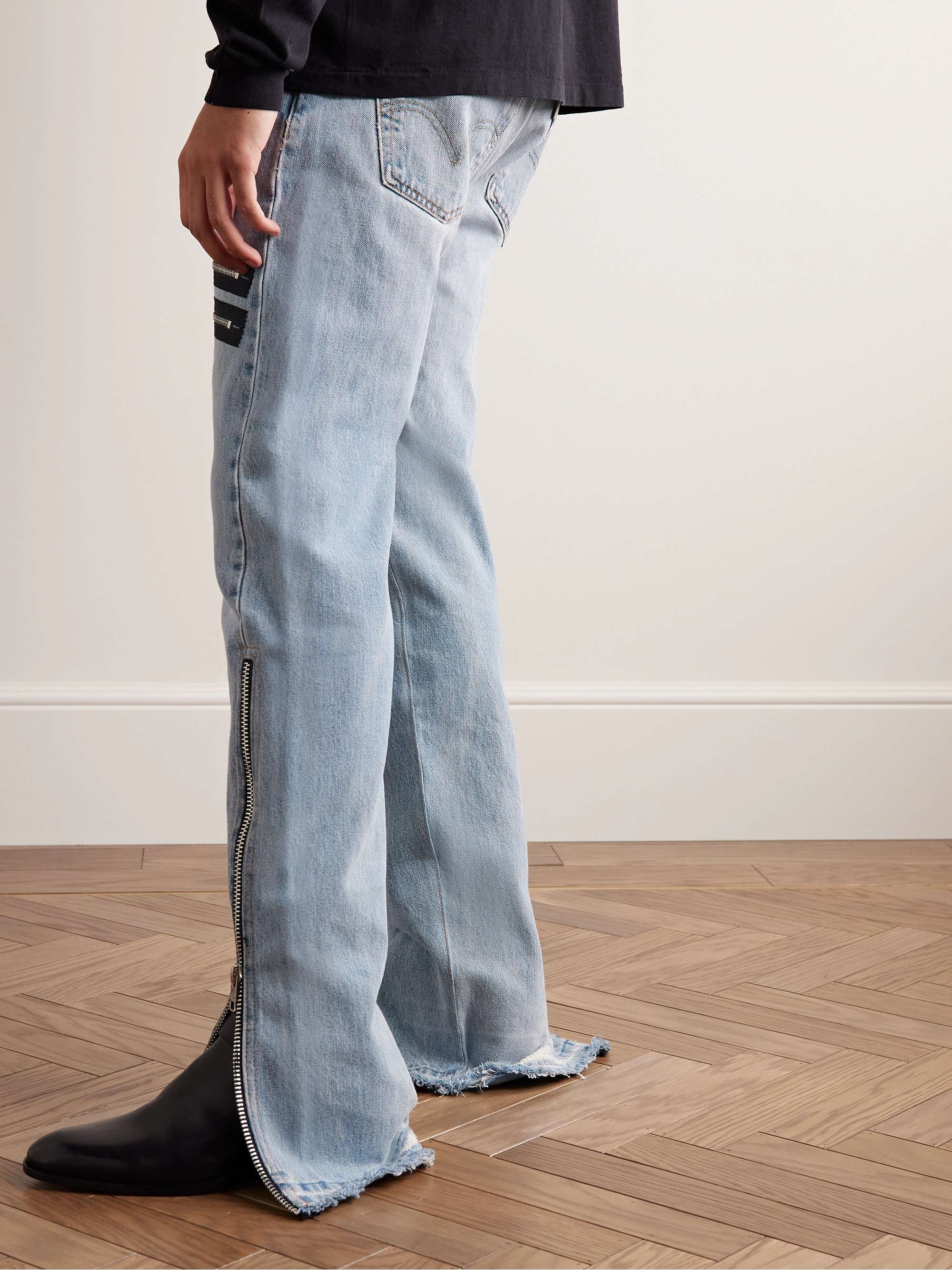 GALLERY DEPT. Weapon World Slim-Fit Straight-Leg Embellished Distressed Jeans