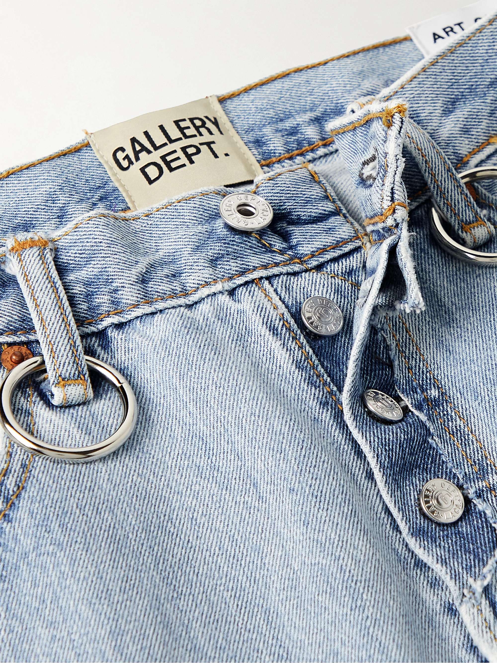 GALLERY DEPT. Weapon World Slim-Fit Straight-Leg Embellished Distressed Jeans