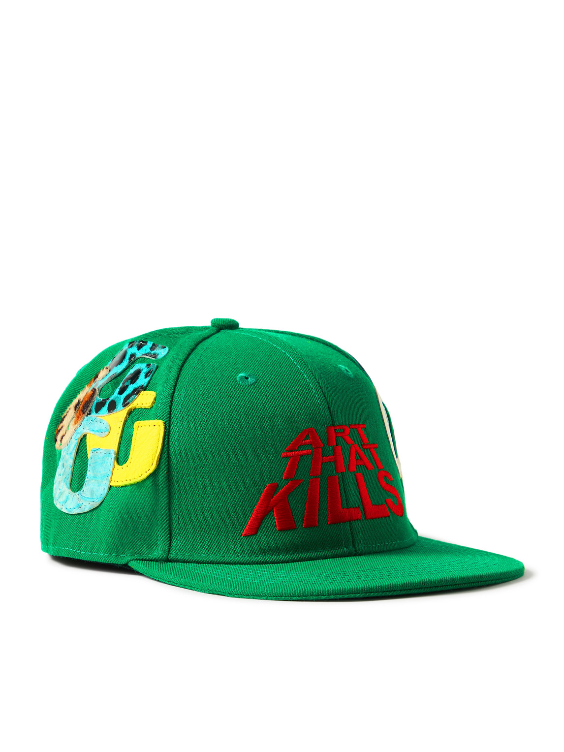 Gallery Dept. Atk G-patch Embellished Cotton-twill Baseball Cap In Green