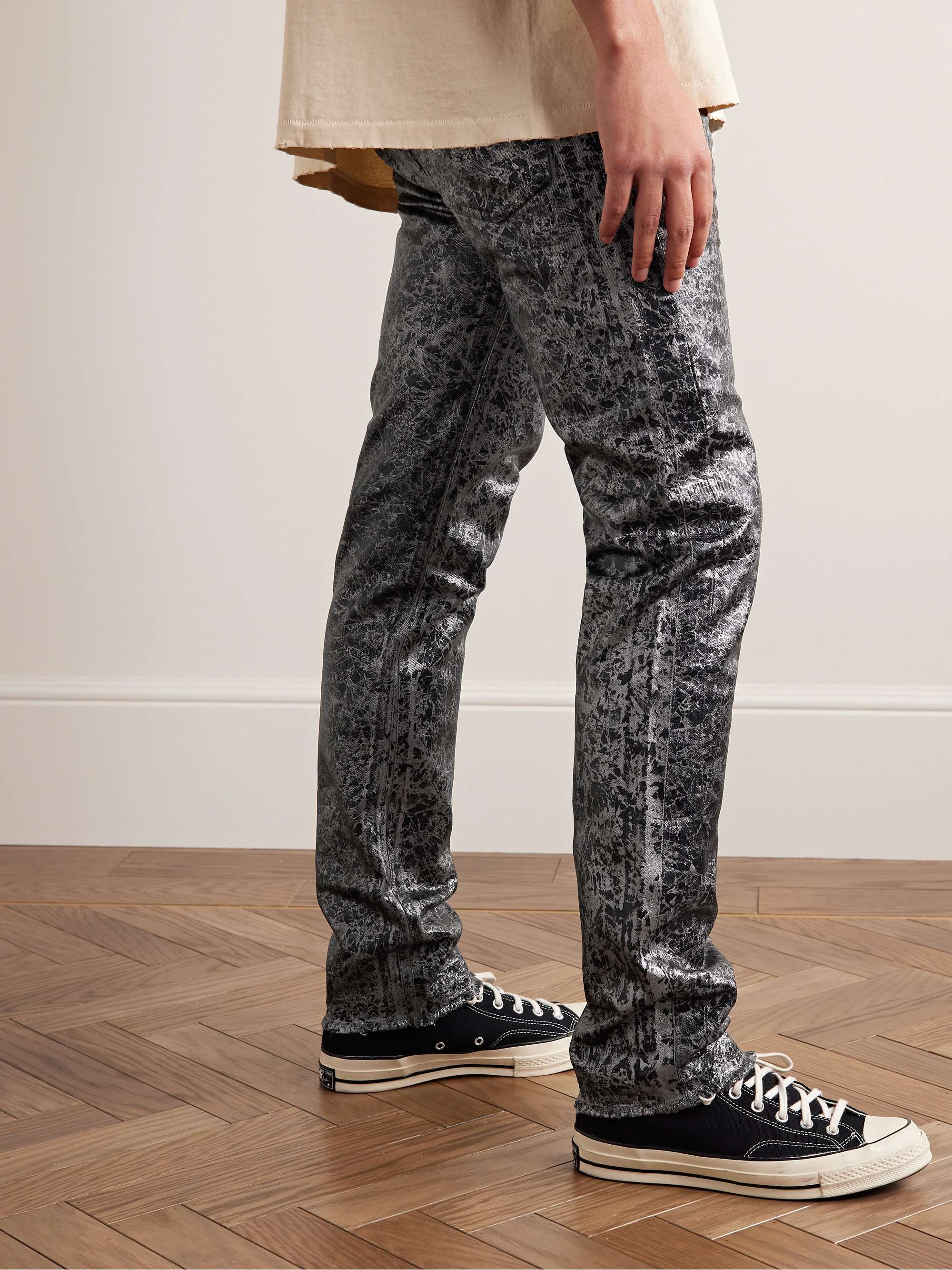 GALLERY DEPT. Analog 5001 Slim-Fit Metallic Painted Jeans
