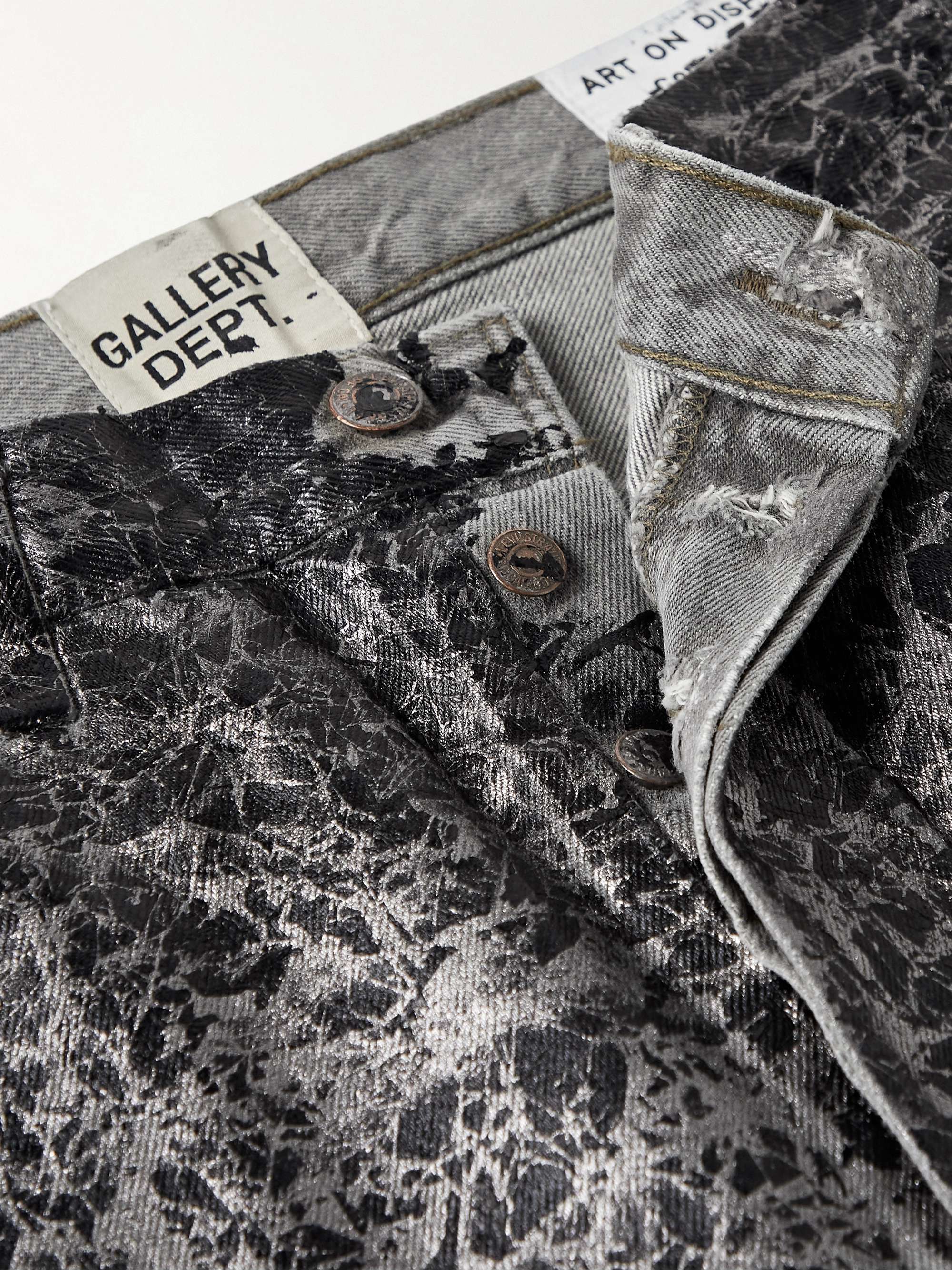 GALLERY DEPT. Analog 5001 Slim-Fit Metallic Painted Jeans