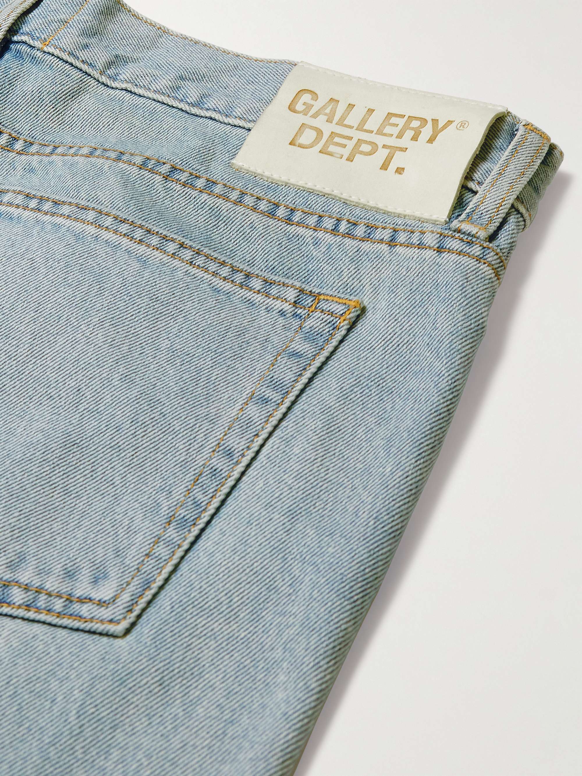 GALLERY DEPT. LA Blvd Flared Appliquéd Distressed Jeans