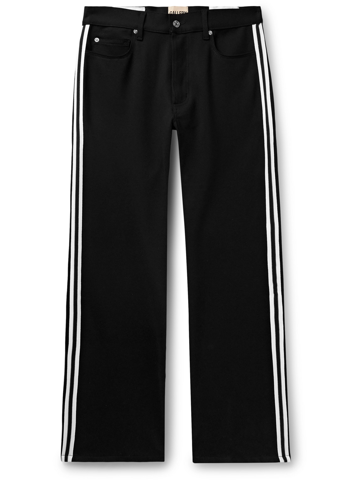 Gallery Dept. Logan Straight-leg Striped Woven Trousers In Black