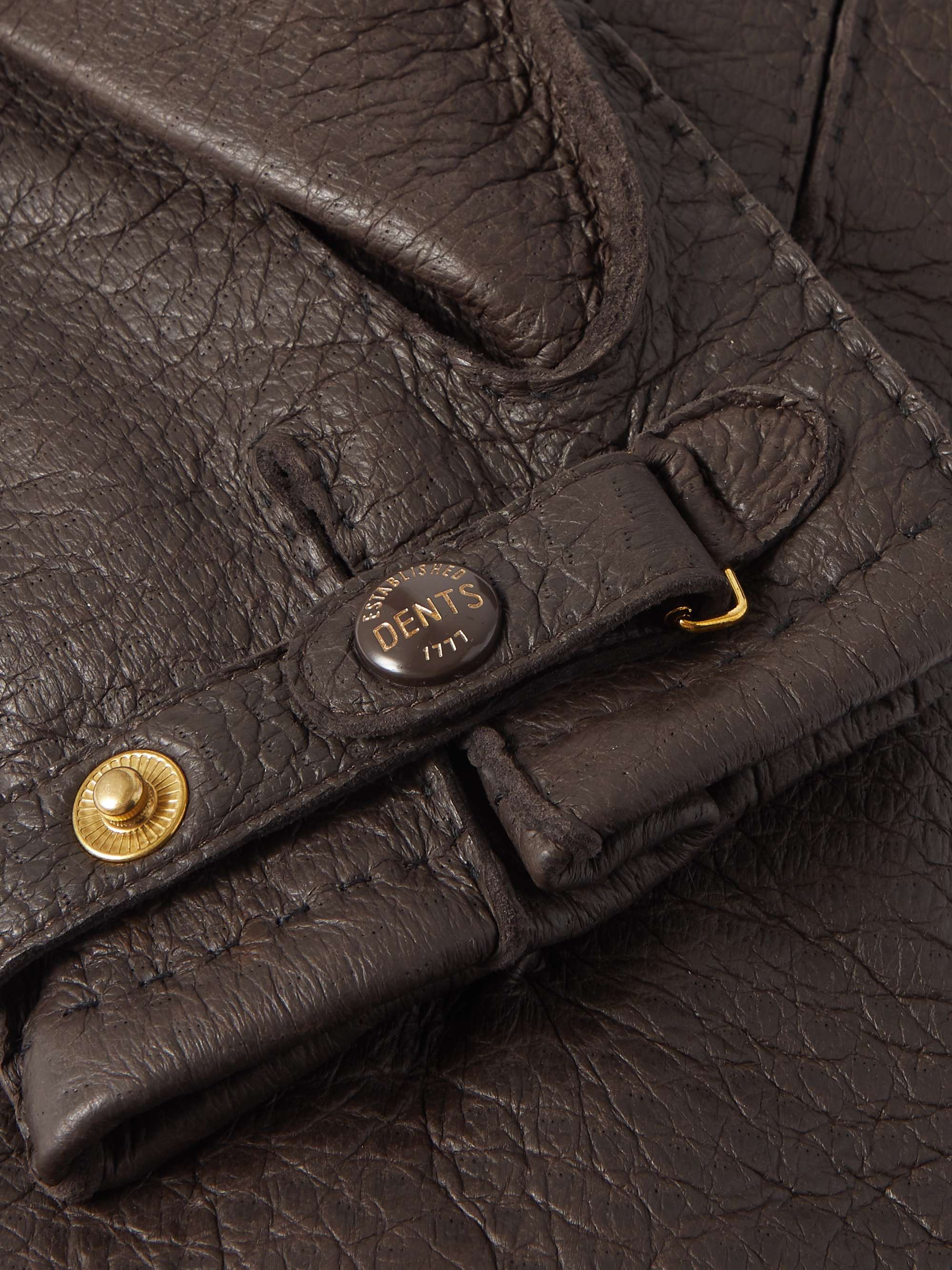 DENTS Hampton Cashmere-Lined Full-Grain Leather Gloves