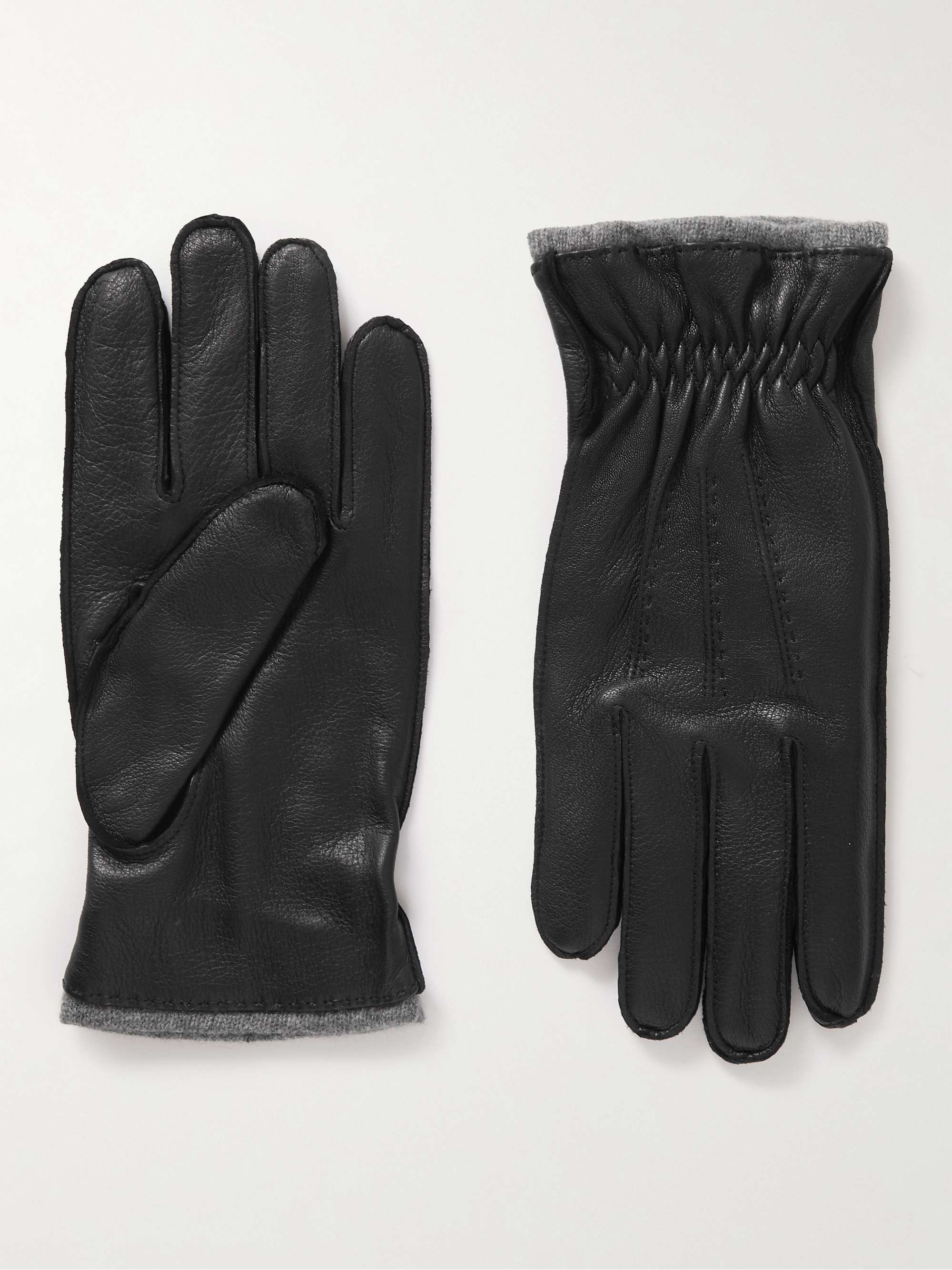 DENTS Edington Cashmere-Lined Leather Gloves
