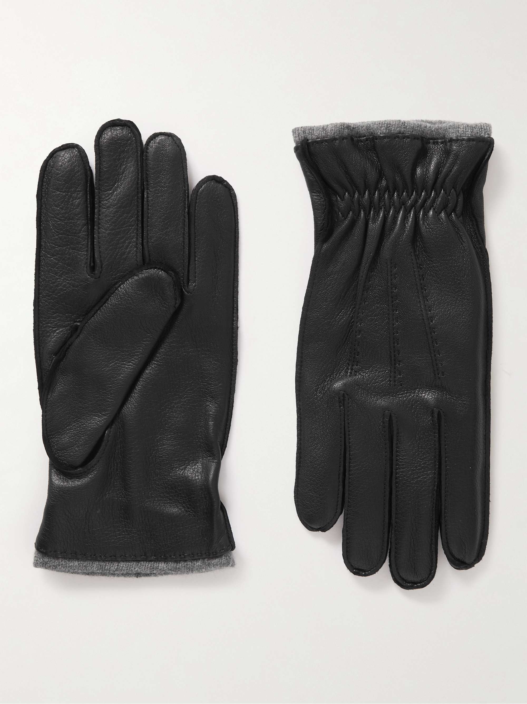 DENTS Edington Cashmere-Lined Leather Gloves for Men | MR PORTER