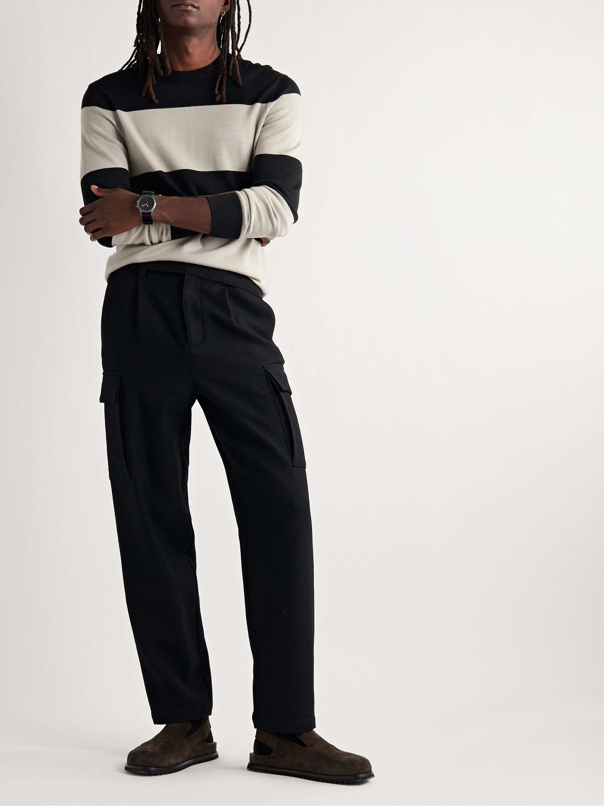 CLUB MONACO Slim-Fit Striped Wool Sweater