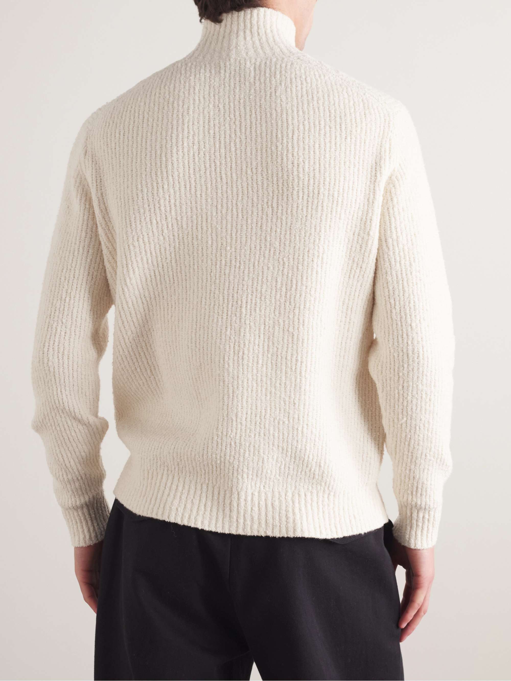 CLUB MONACO Cotton-Blend Bouclé Mock-Neck Sweater for Men | MR PORTER