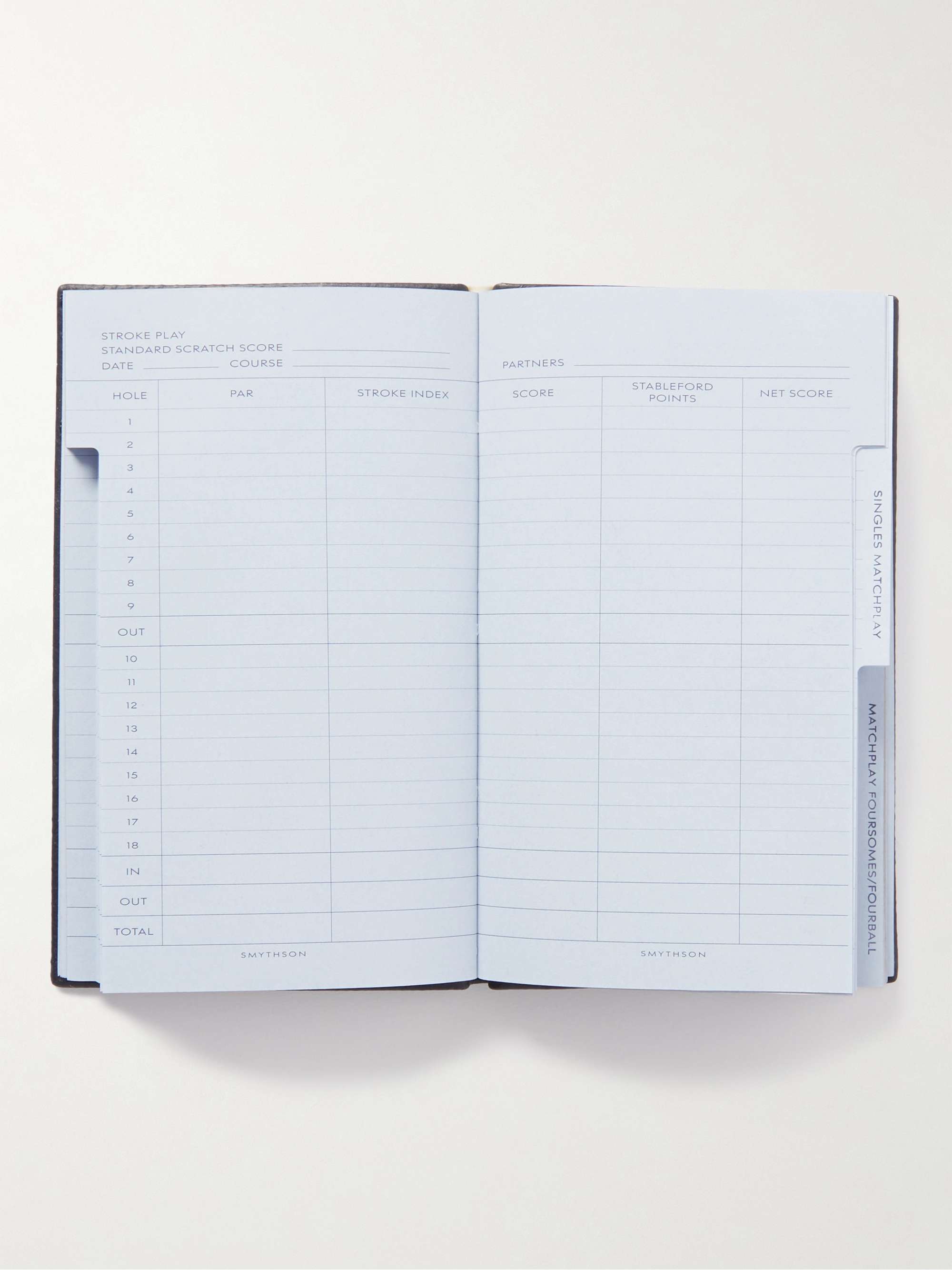 SMYTHSON Panama Golf Notes Cross-Grain Leather Notebook