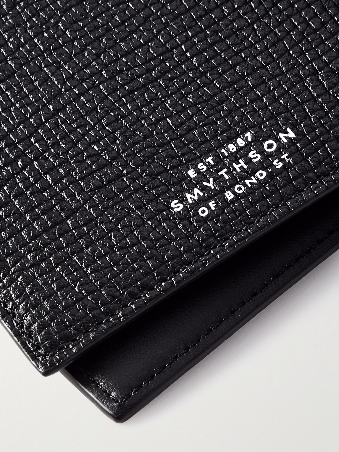 Shop Smythson Ludlow Full-grain Leather Wallet In Black
