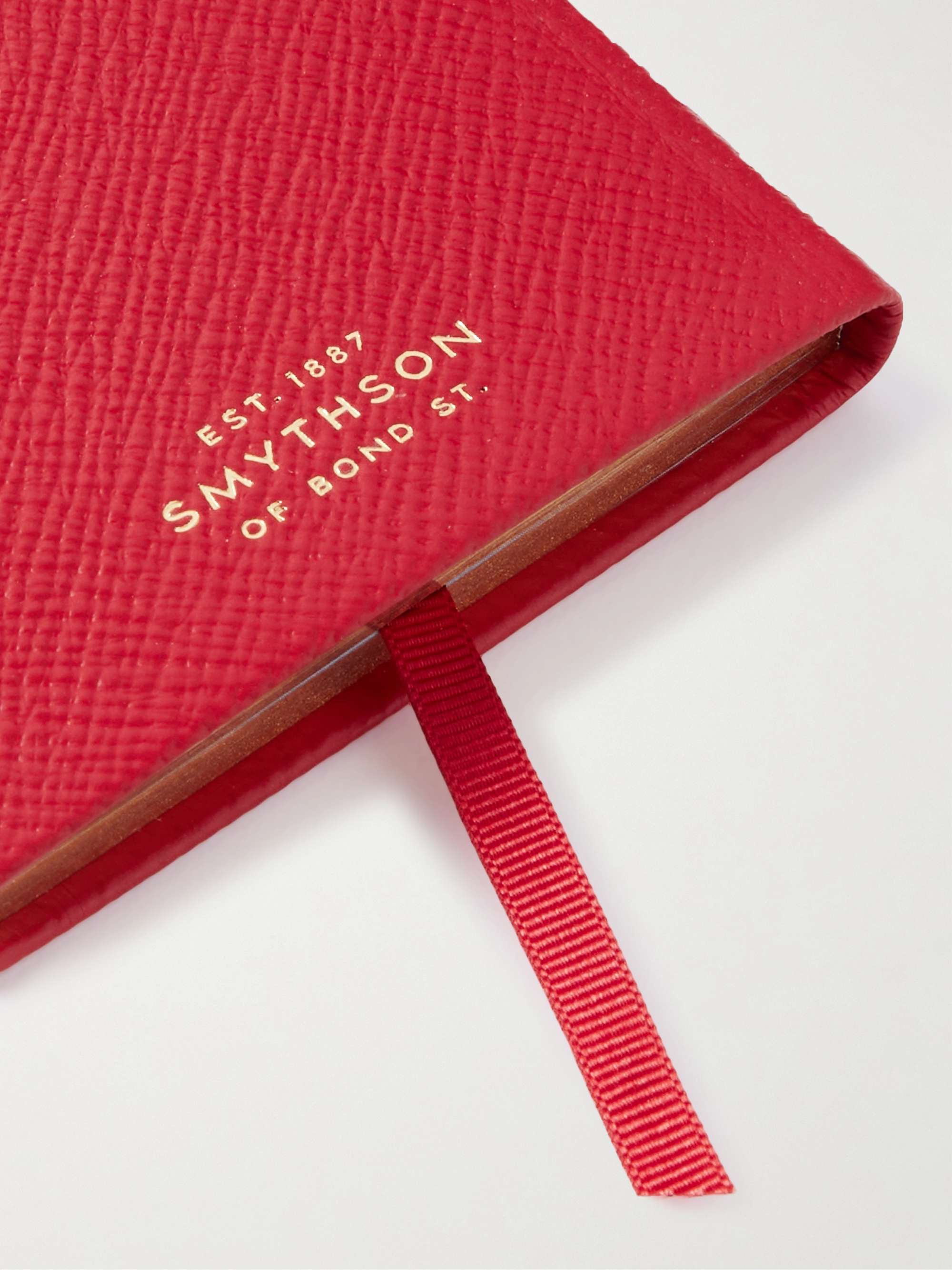 SMYTHSON Taccuino in pelle a grana incrociata Panama