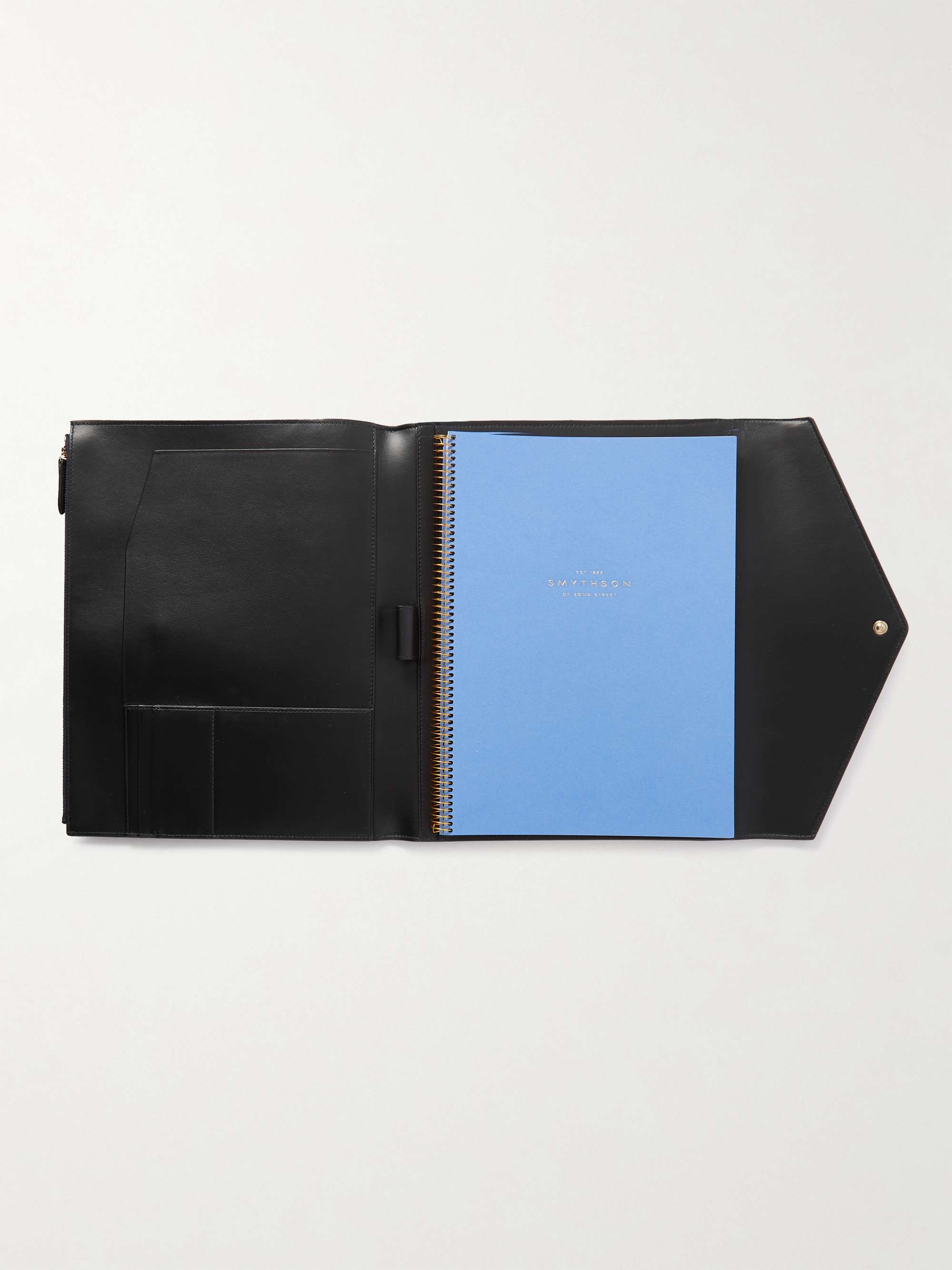 SMYTHSON A4 Panama Cross-Grain Leather Writing Folder with Pad