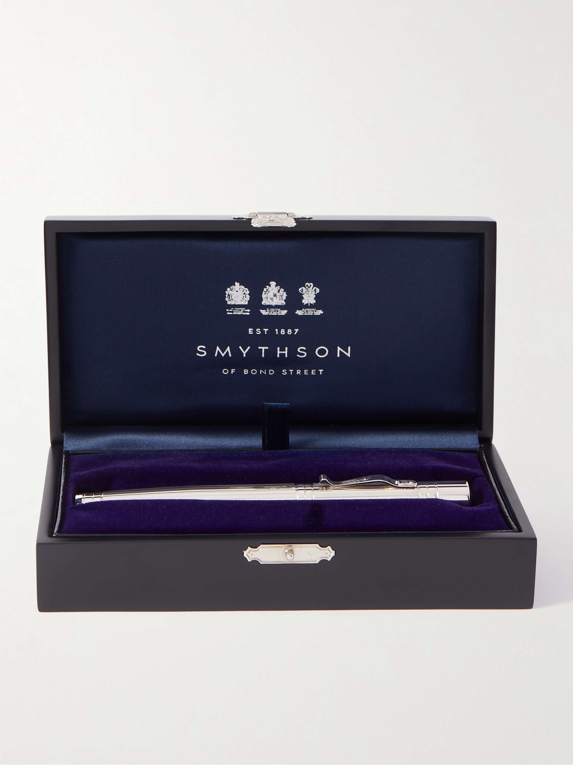 SMYTHSON Penna rollerball in argento Viceroy