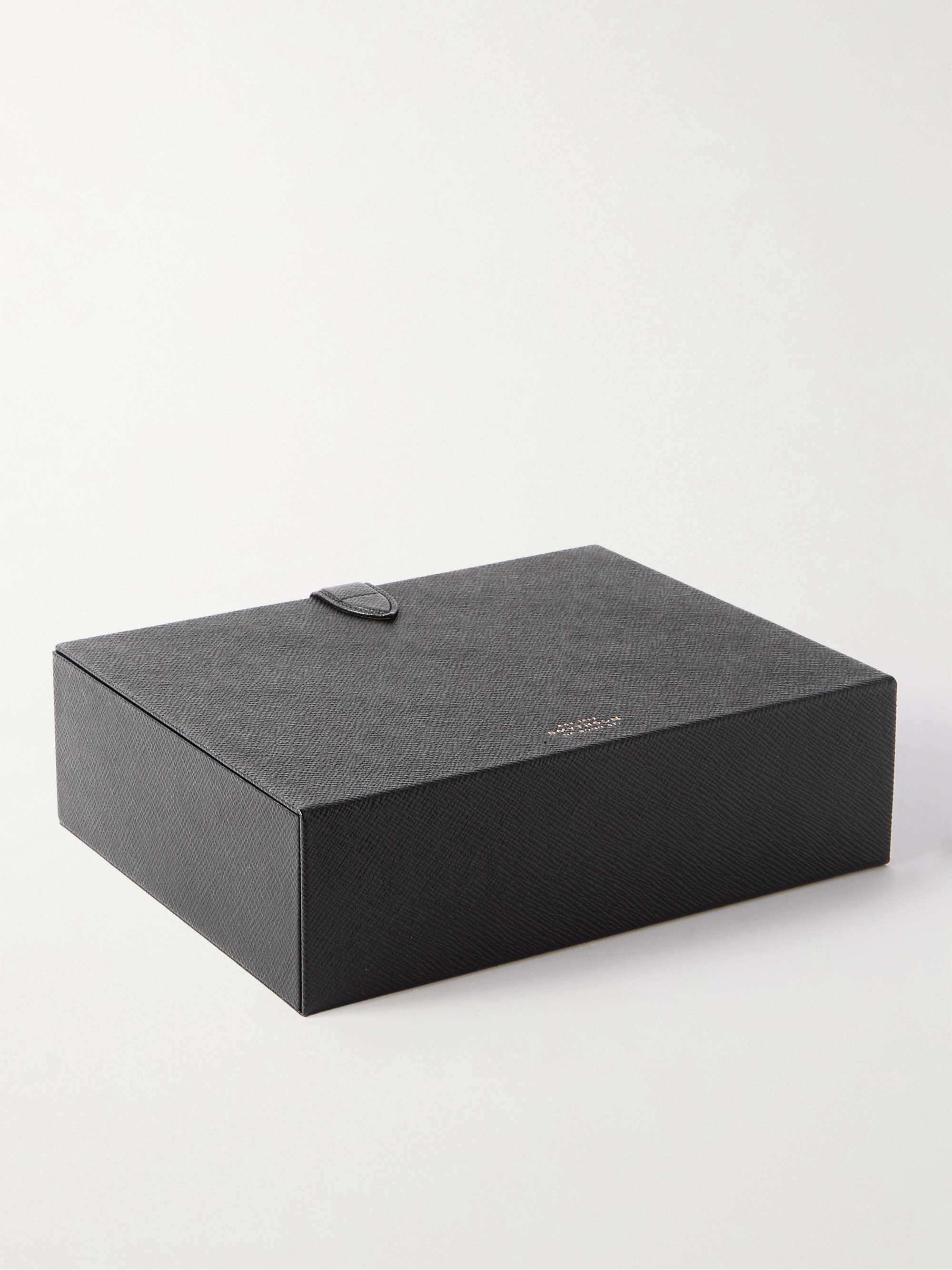 SMYTHSON Panama Cross-Grain Leather Correspondence Case