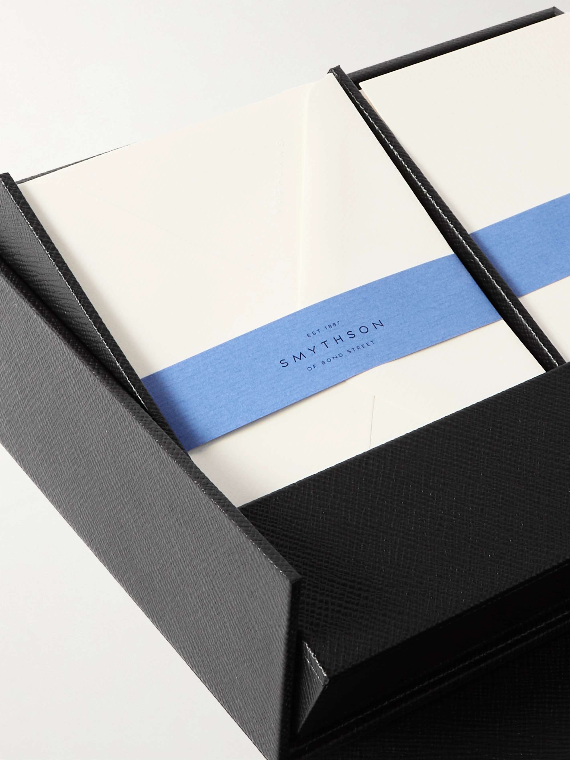 SMYTHSON Panama Cross-Grain Leather Correspondence Case