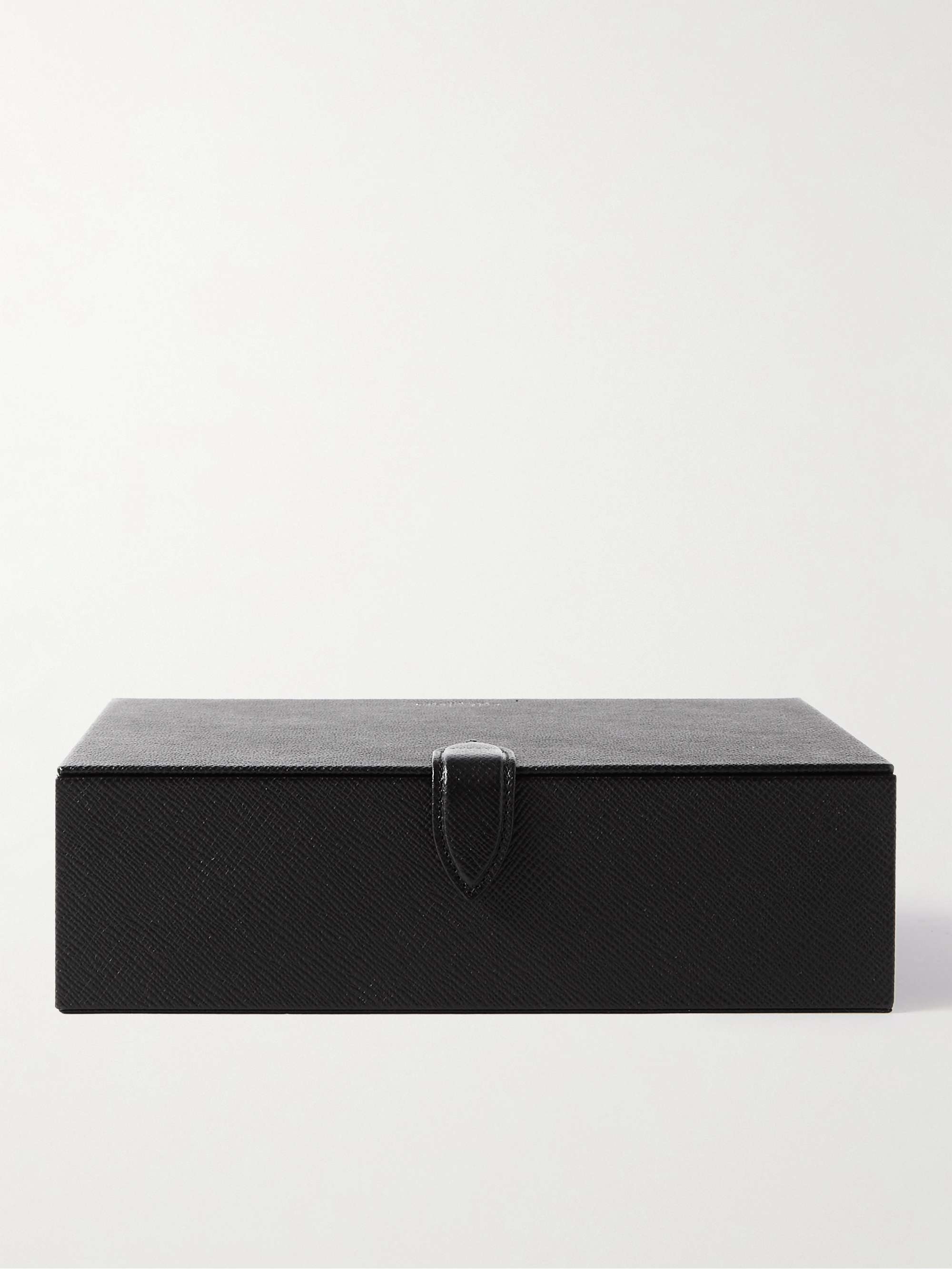 SMYTHSON Panama Cross-Grain Leather Correspondence Case