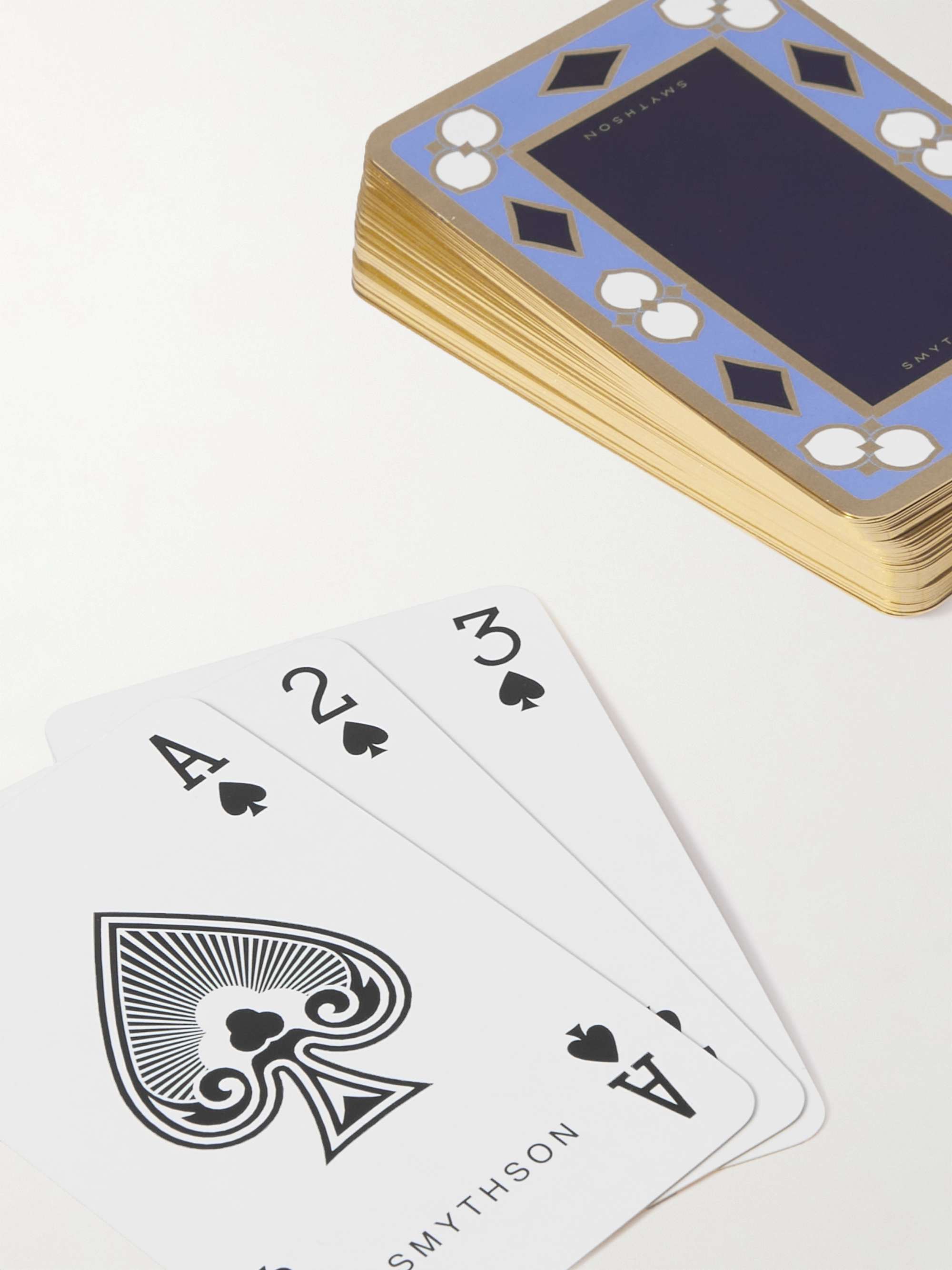 SMYTHSON Panama Cross-Grain Leather Playing Card Case