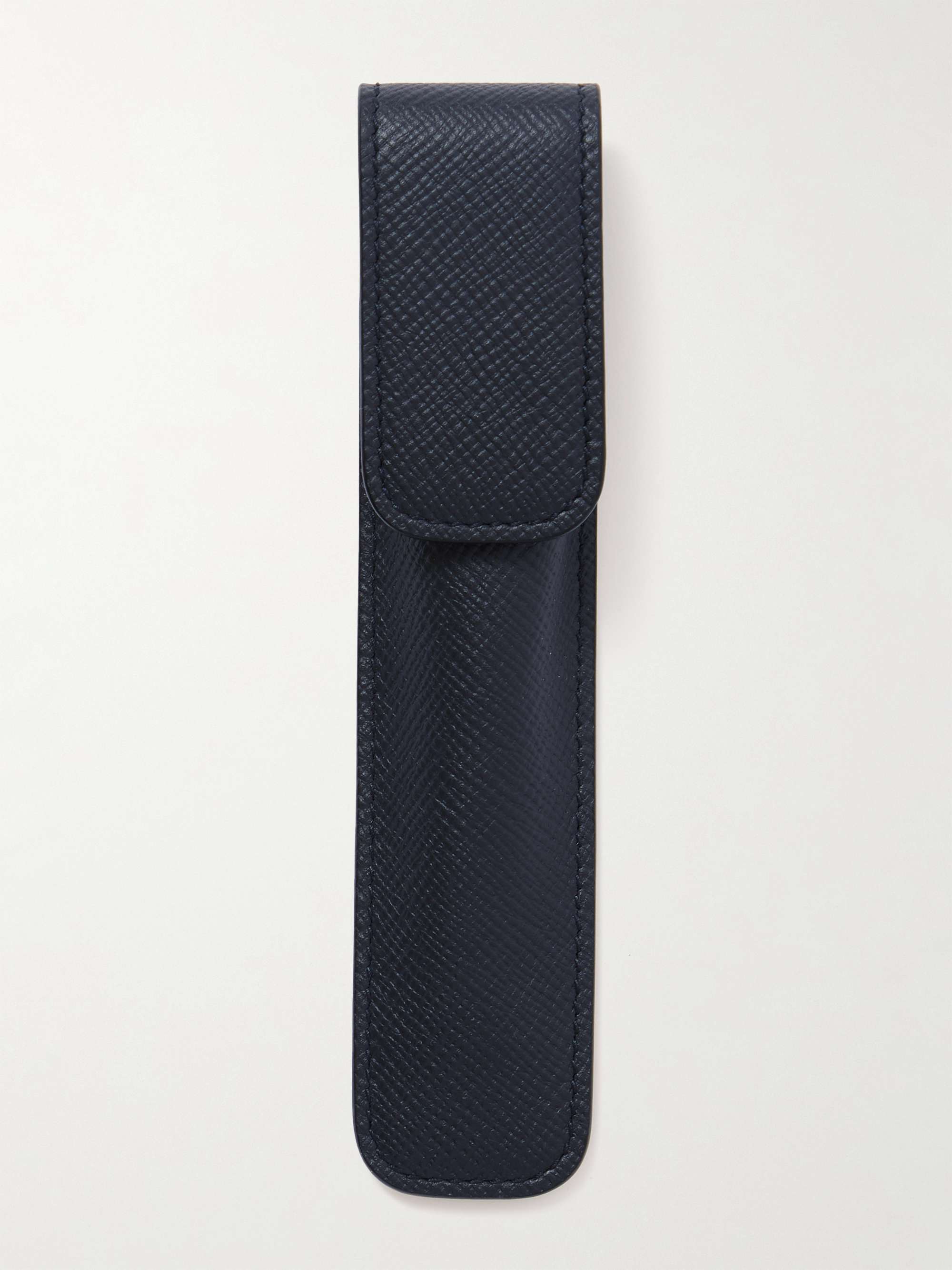 SMYTHSON Panama Cross-Grain Leather Pen Sleeve