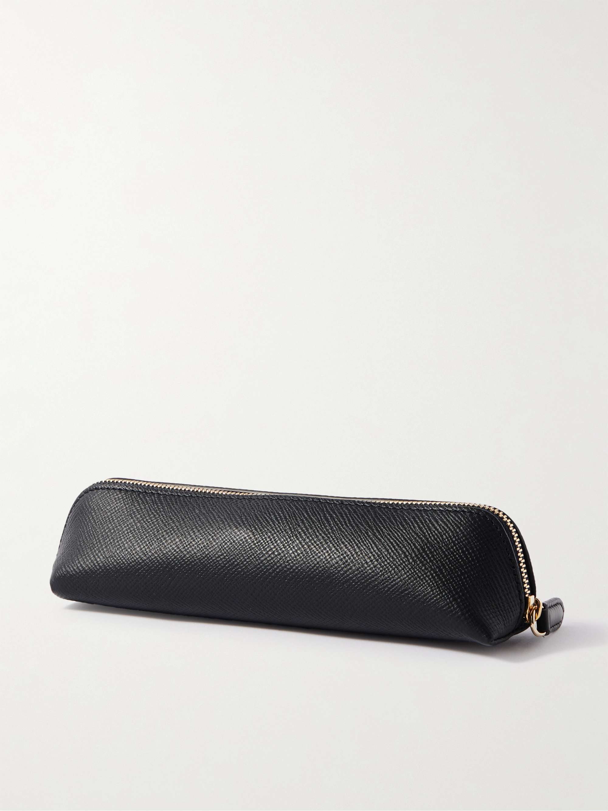 SMYTHSON Panama Cross-Grain Leather Pencil Case
