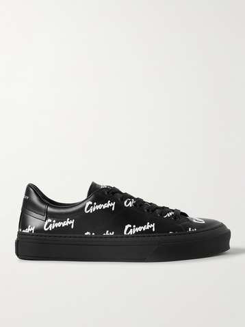 GIVENCHY City Sport Logo-Print Leather Sneakers