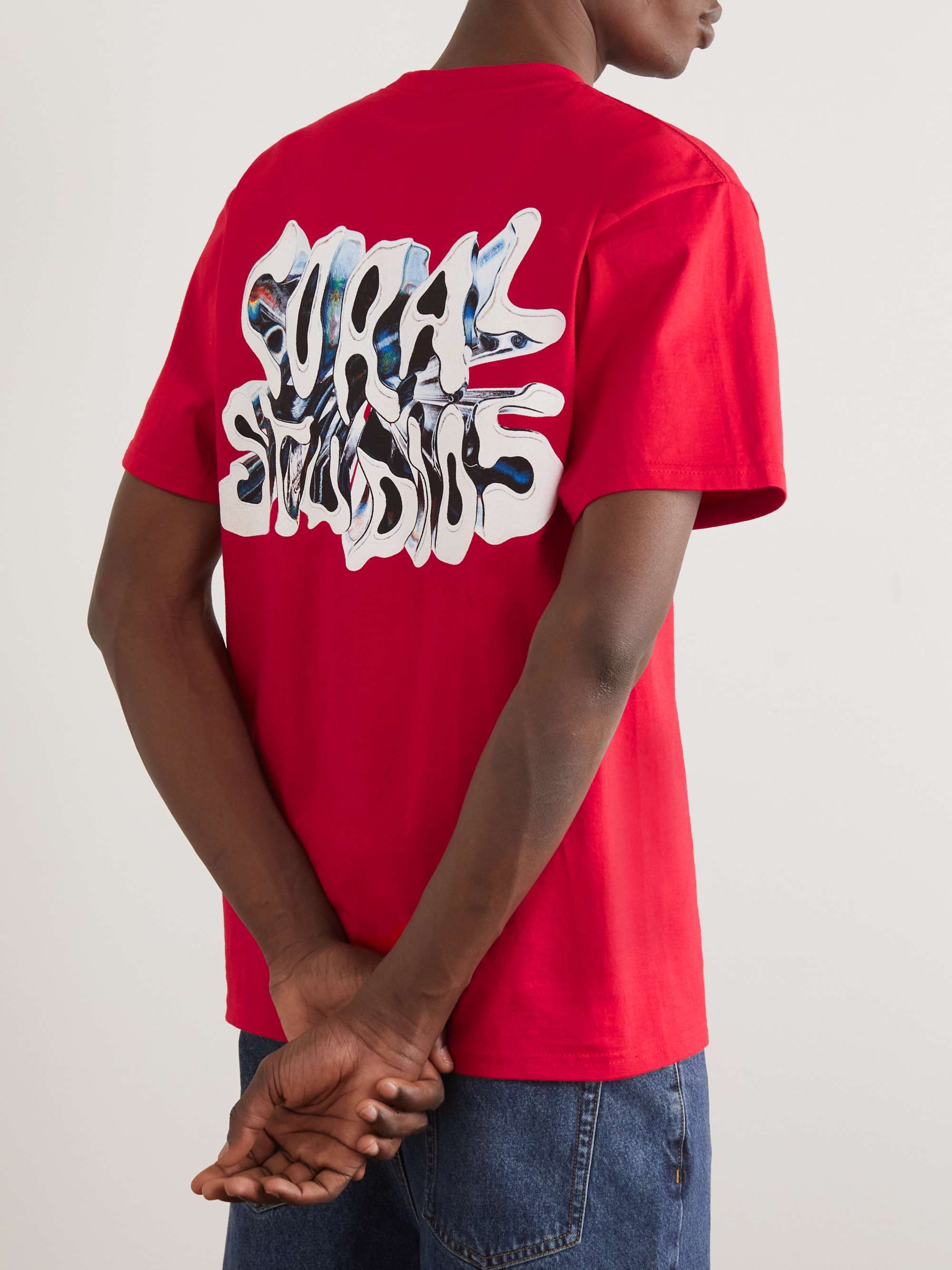 CORAL STUDIOS T-shirt in jersey di cotone con logo Metal Warp