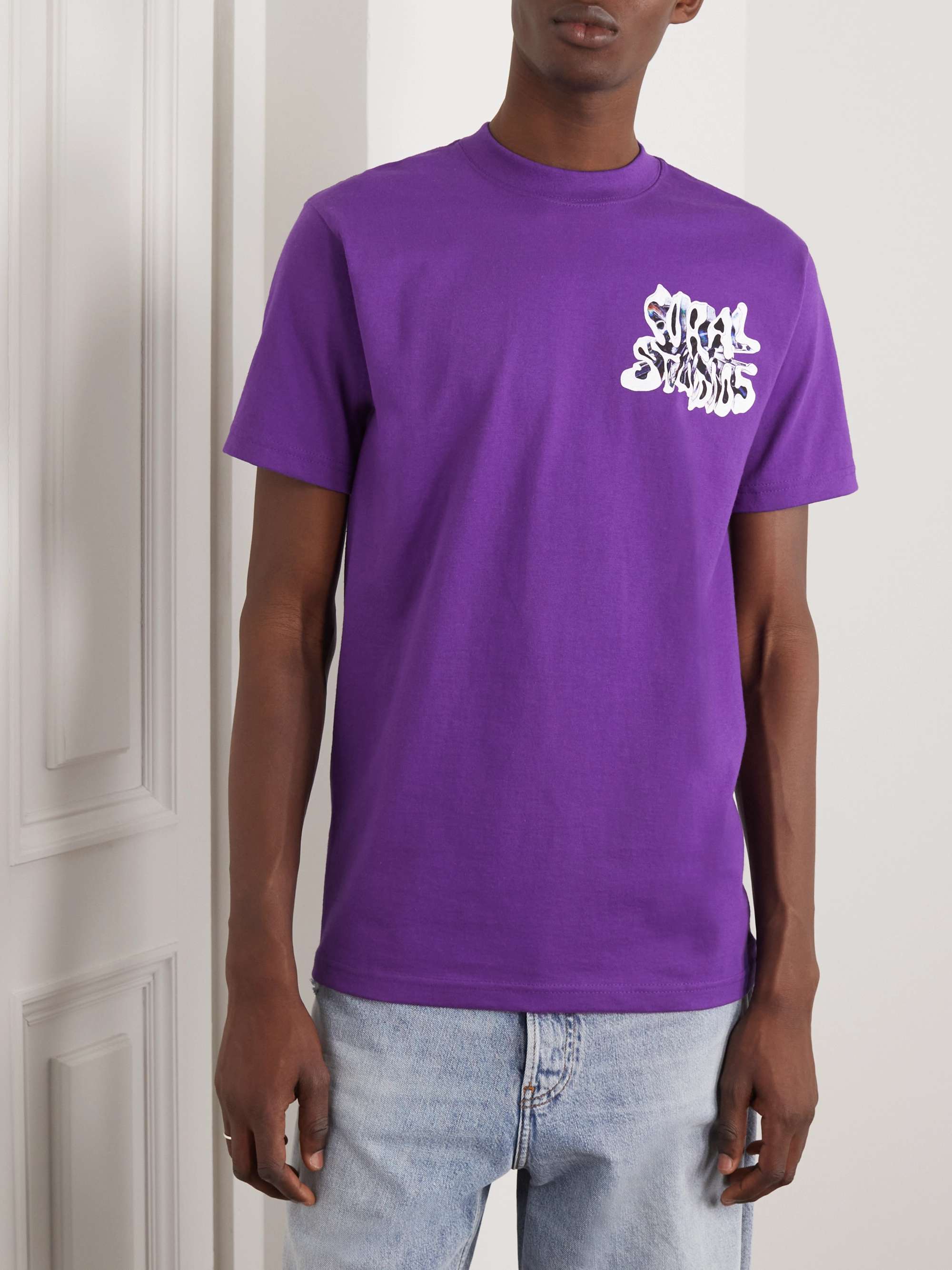 CORAL STUDIOS T-shirt in jersey di cotone con logo Metal Warp