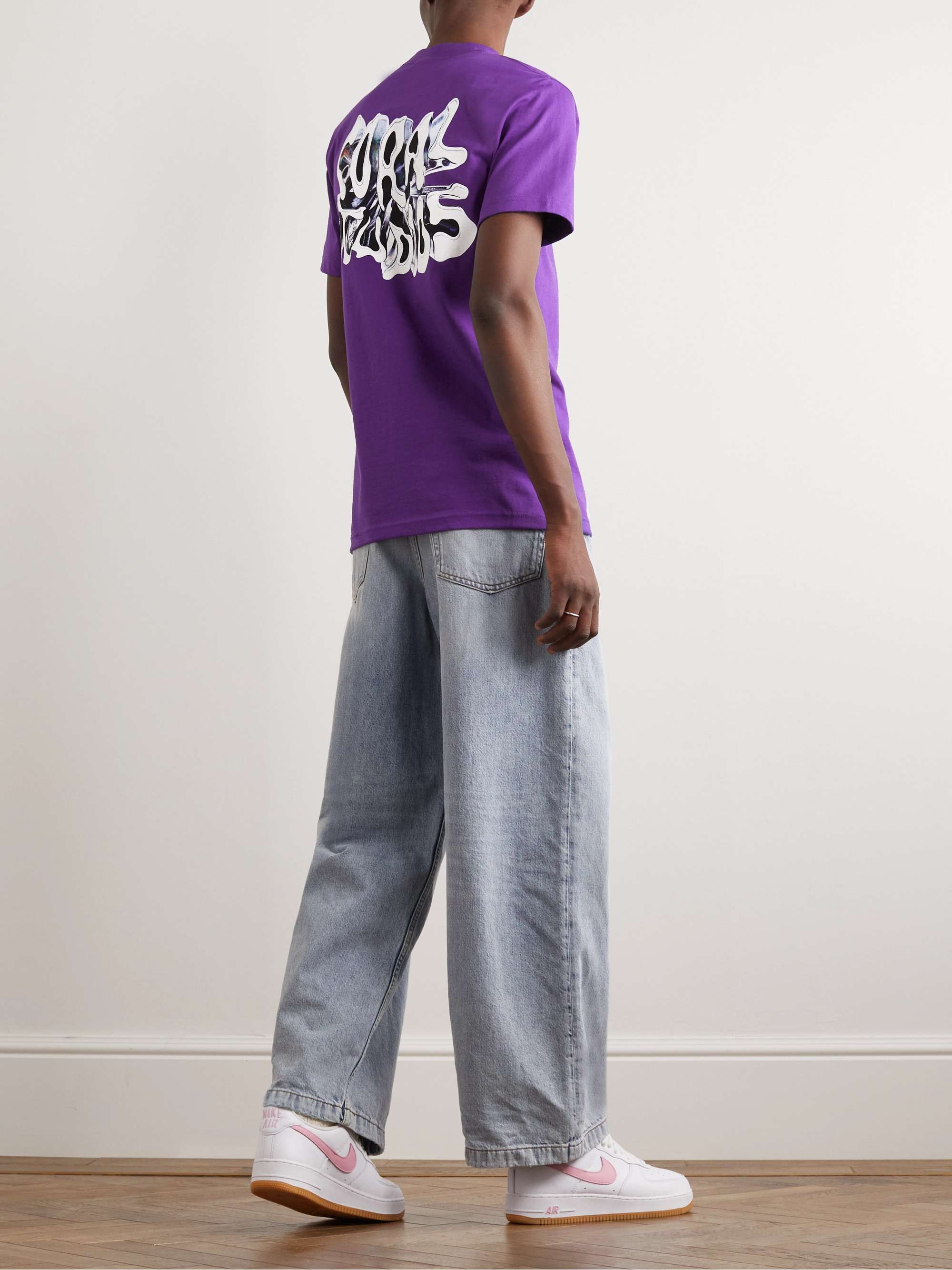 CORAL STUDIOS T-shirt in jersey di cotone con logo Metal Warp