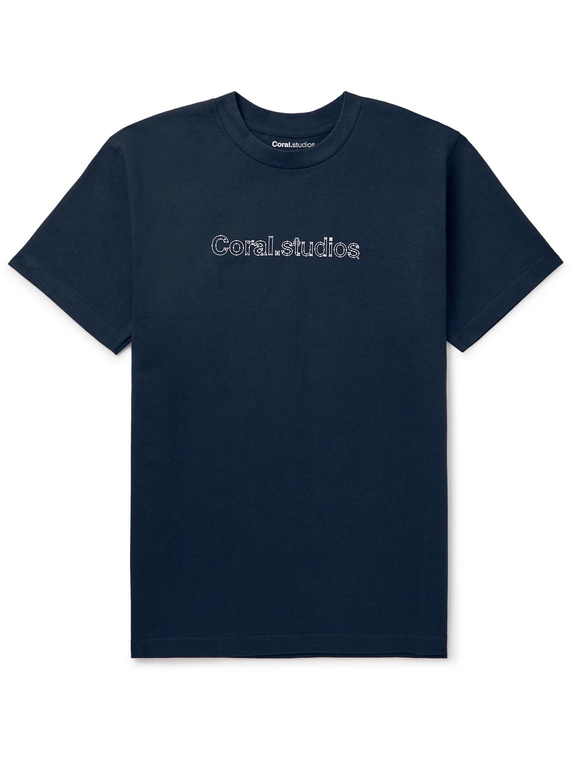 Coral Studios Logoprint Cottonjersey Tshirt In Blue ModeSens