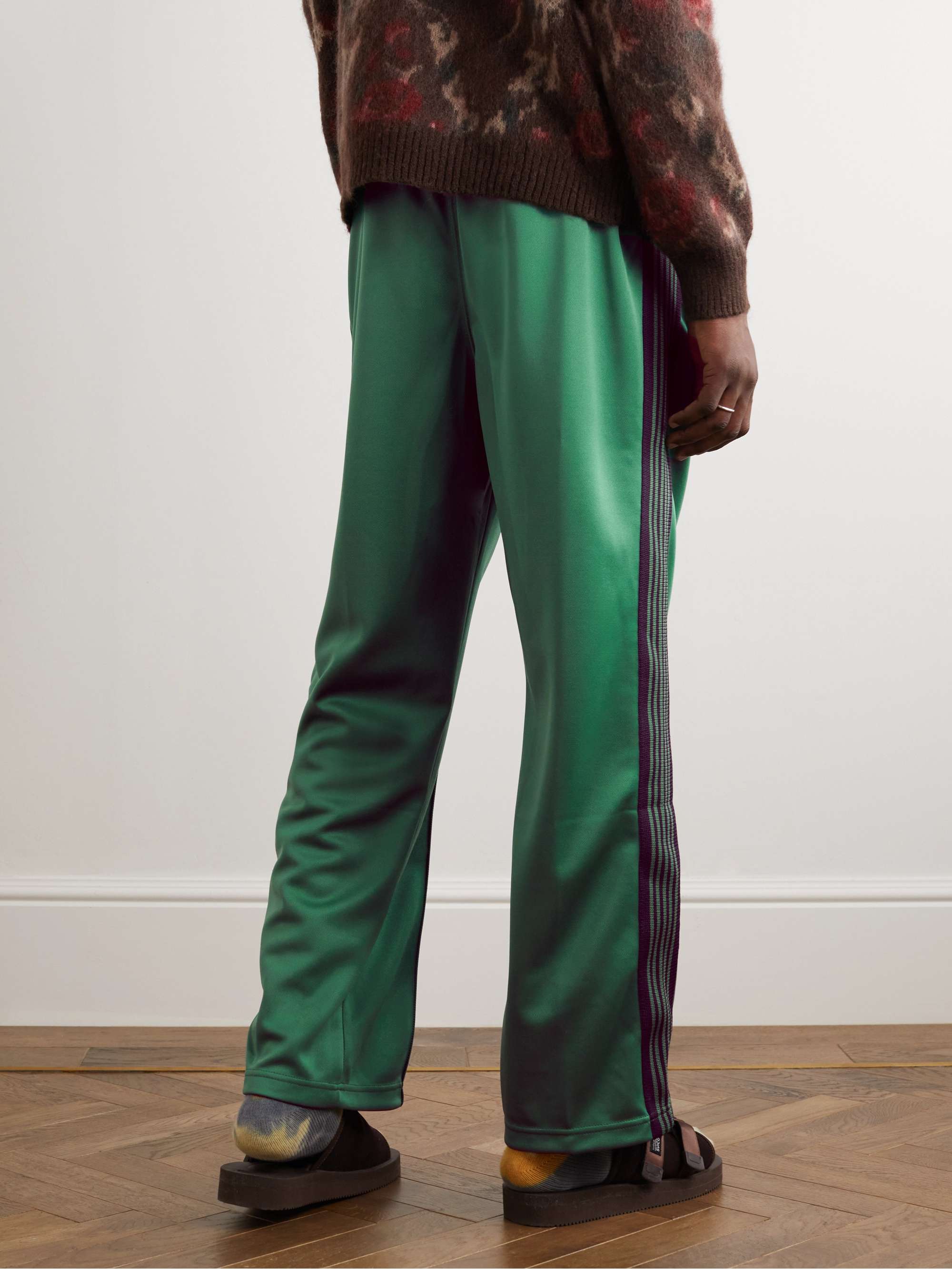 NEEDLES Straight-Leg Webbing-Trimmed Tech-Jersey Track Pants | MR