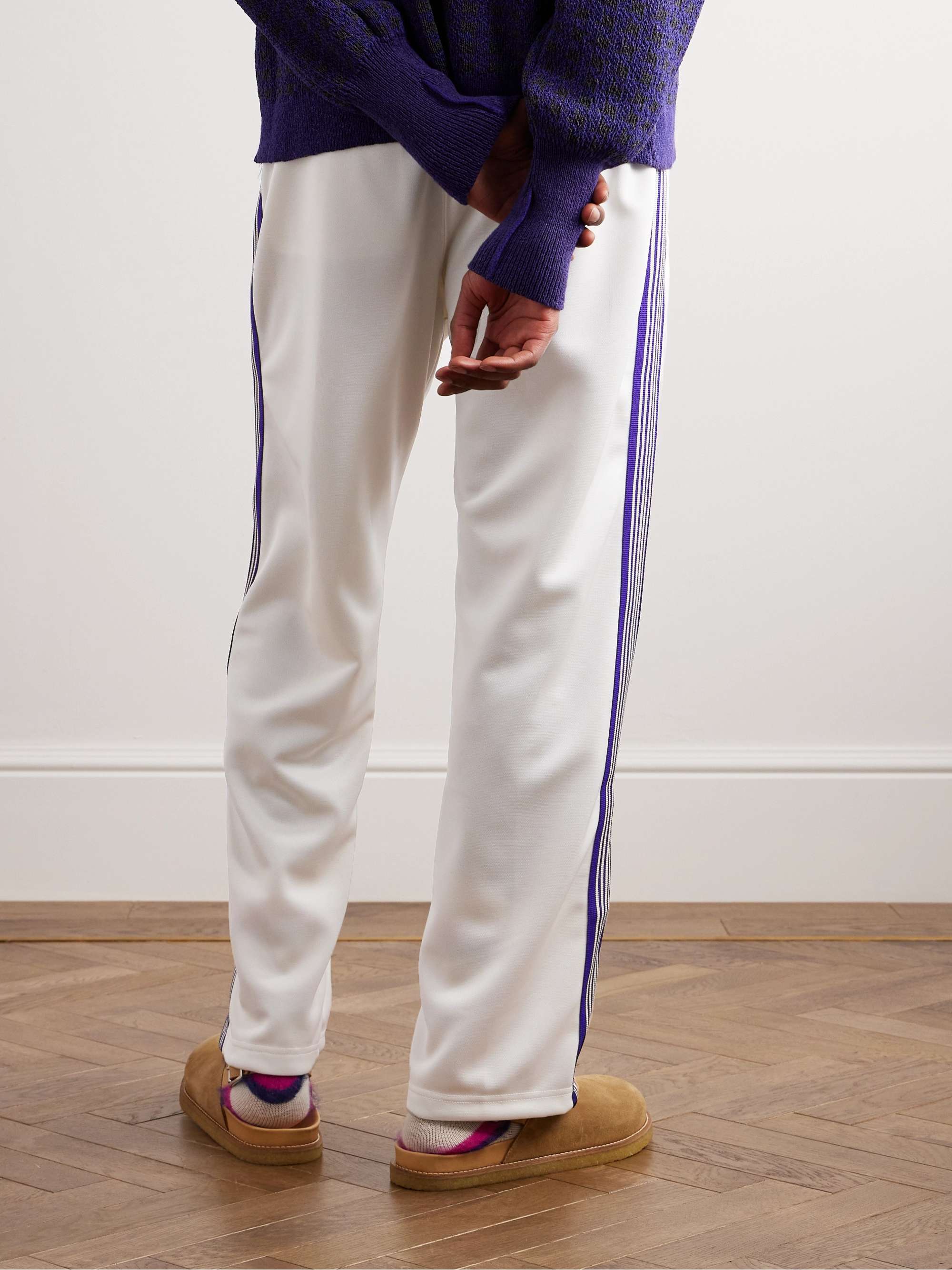 NEEDLES Straight-Leg Webbing-Trimmed Tech-Jersey Track Pants