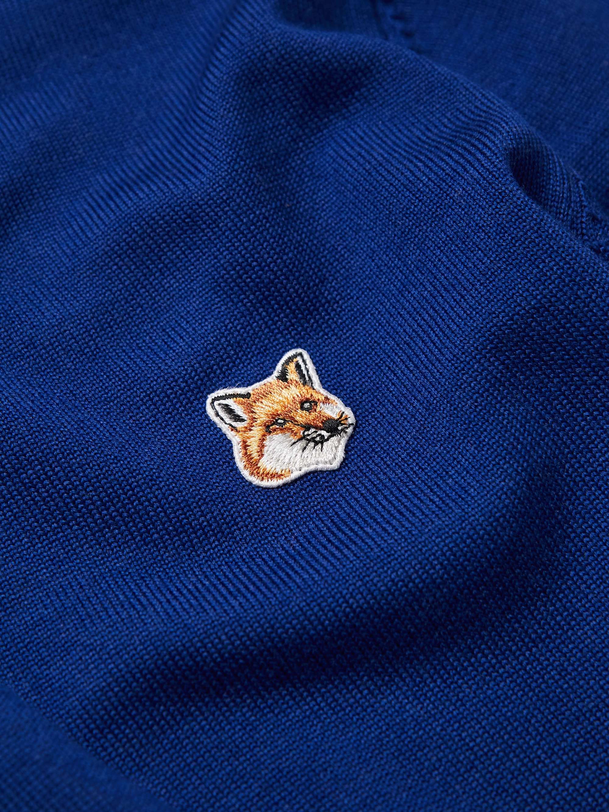 MAISON KITSUNÉ Logo-Appliquéd Wool Sweater