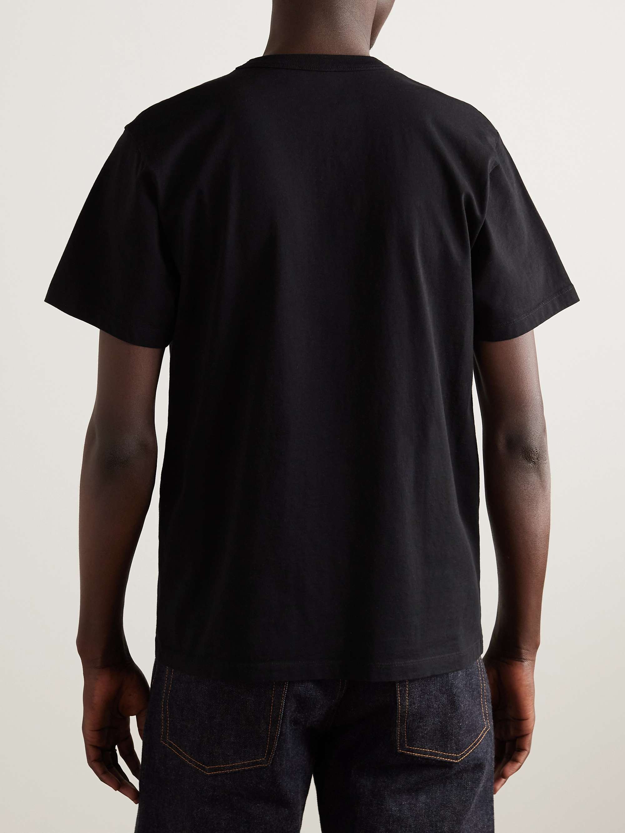 CAFÉ KITSUNÉ Logo-Print Cotton-Jersey T-Shirt