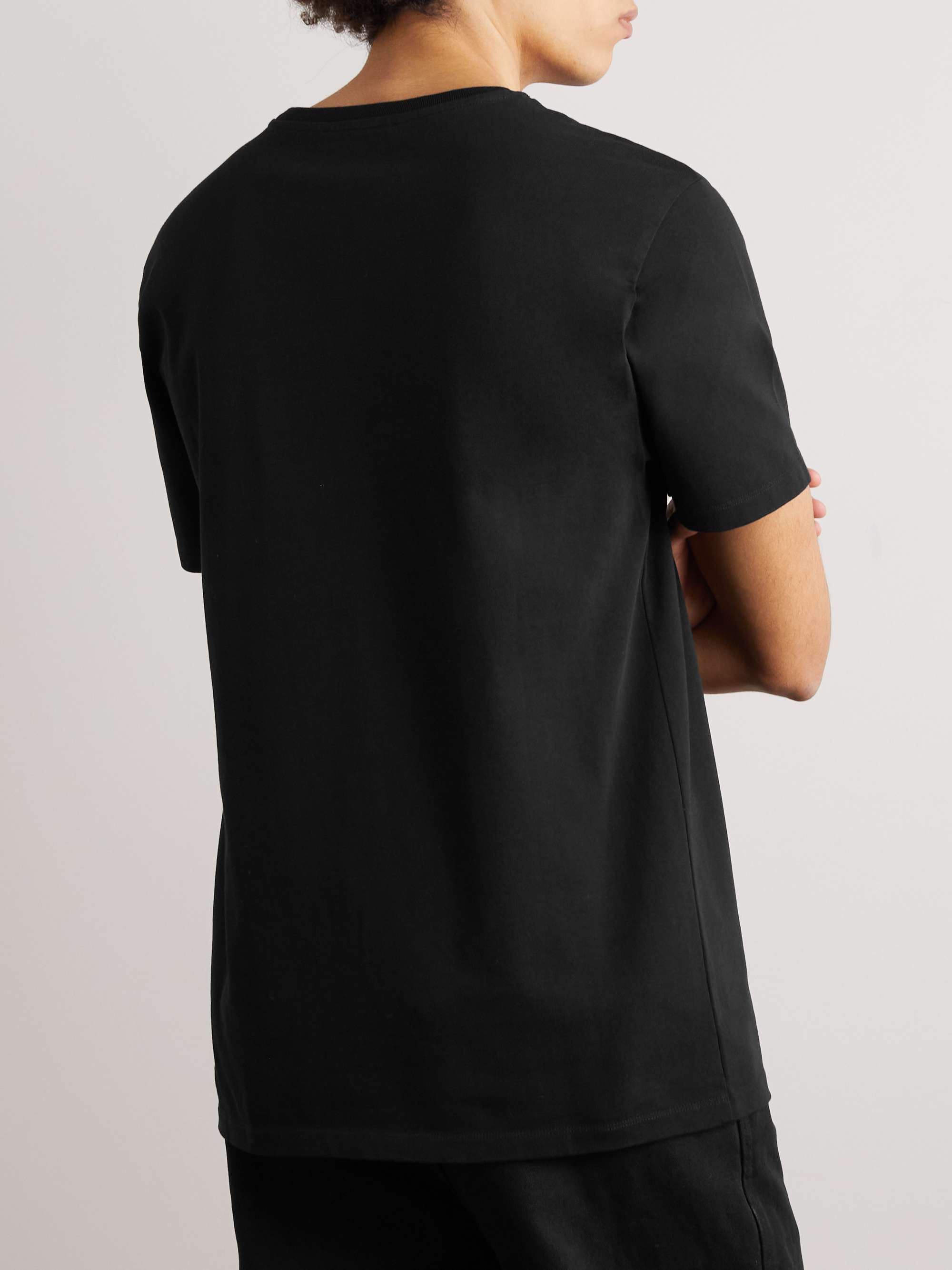 MAISON KITSUNÉ Logo-Embroidered Cotton-Jersey T-Shirt