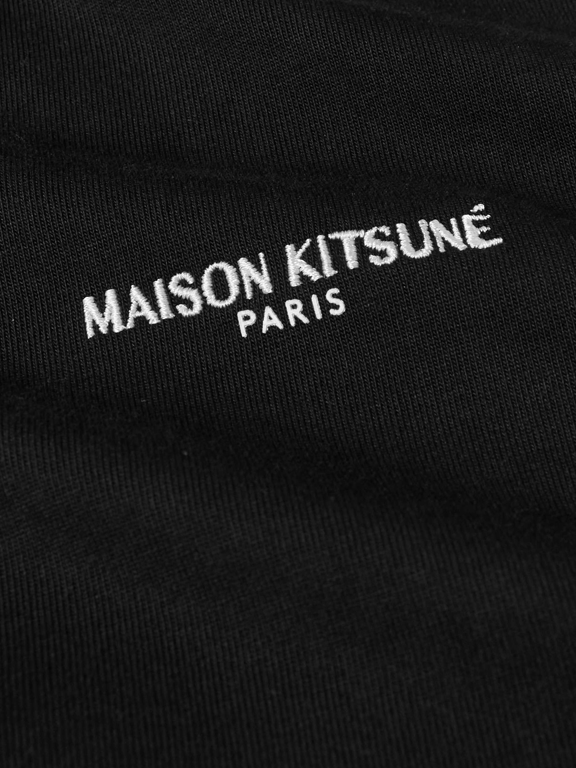 MAISON KITSUNÉ Logo-Embroidered Cotton-Jersey T-Shirt