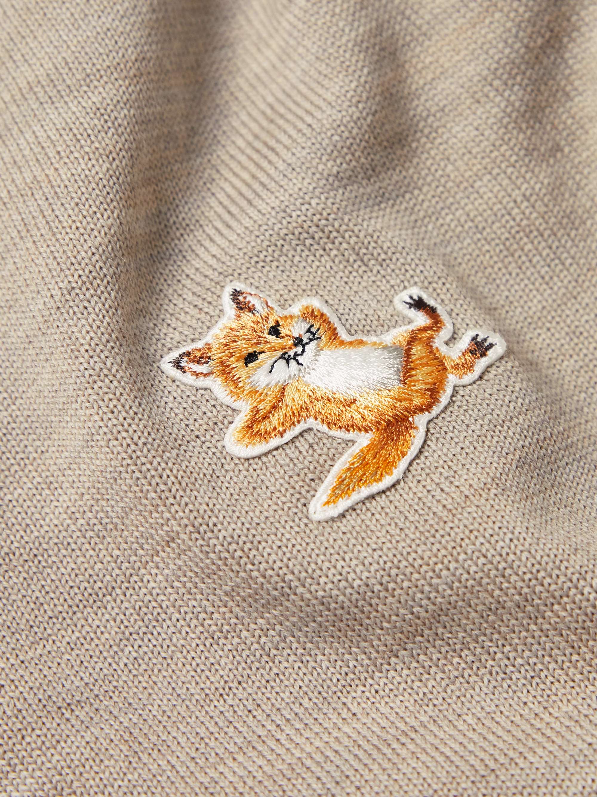MAISON KITSUNÉ Logo-Appliquéd Wool Sweater