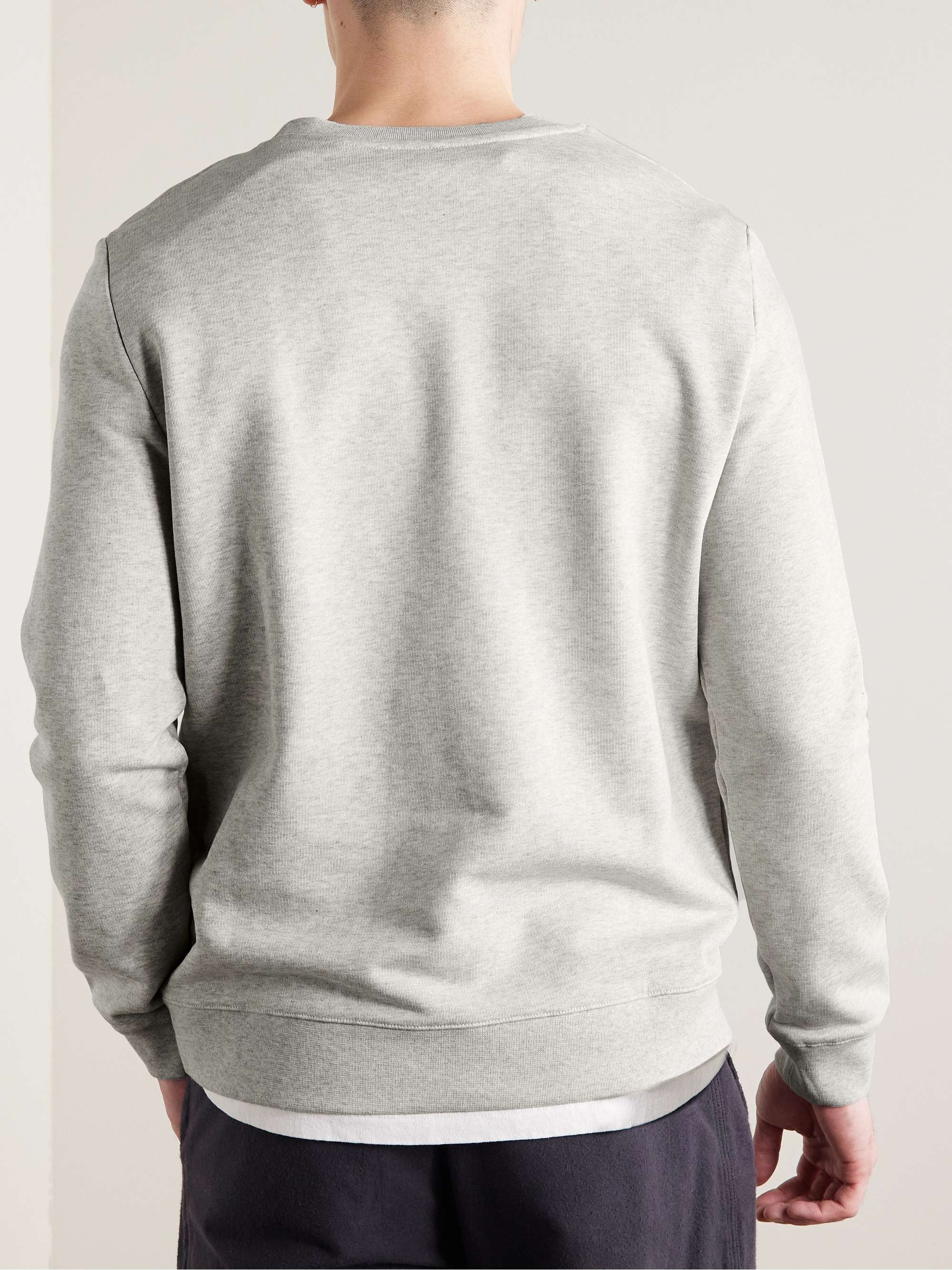 A.P.C. Logo-Flocked Cotton-Jersey Sweatshirt