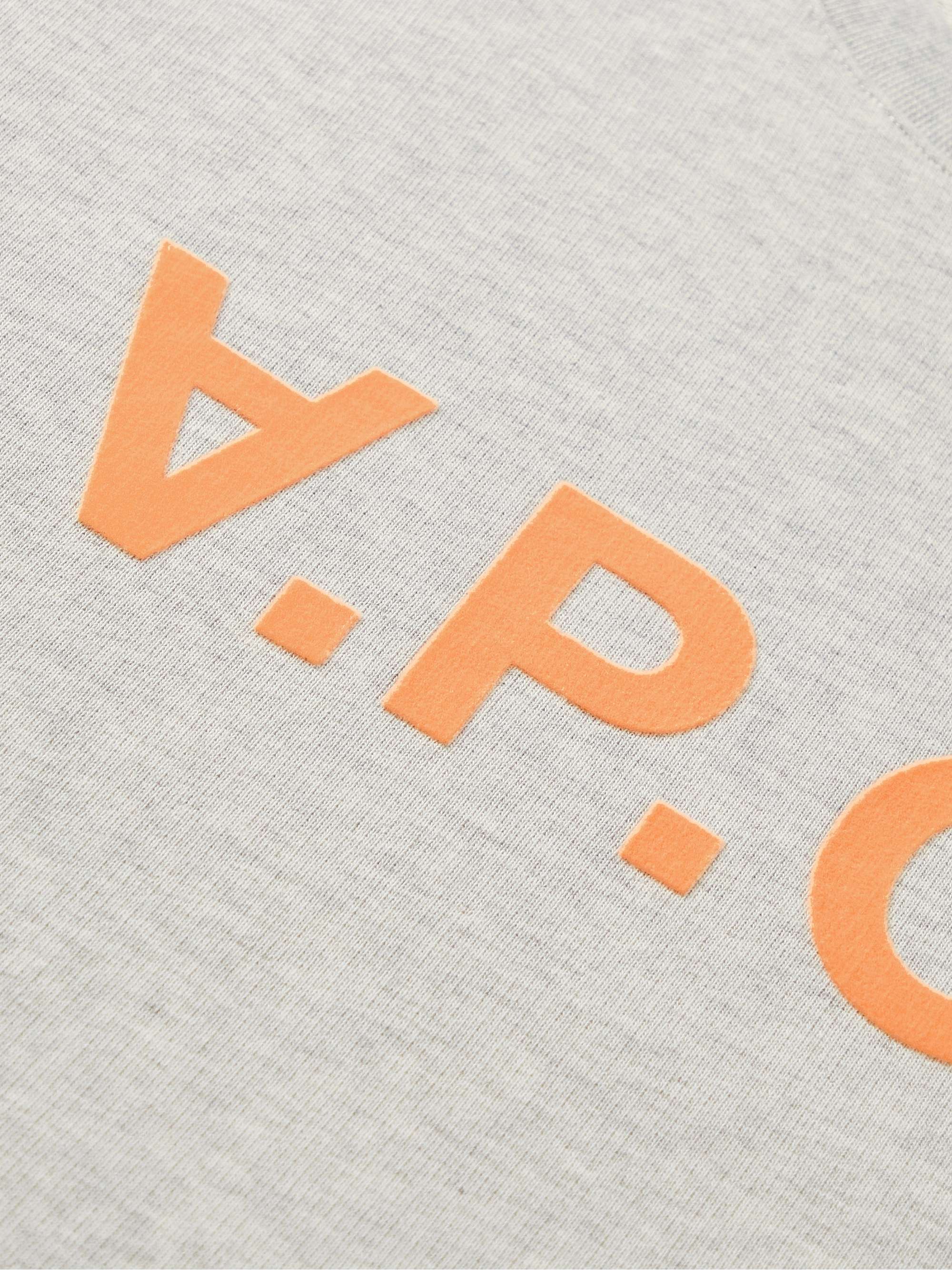 A.P.C. Logo-Flocked Cotton-Jersey Sweatshirt