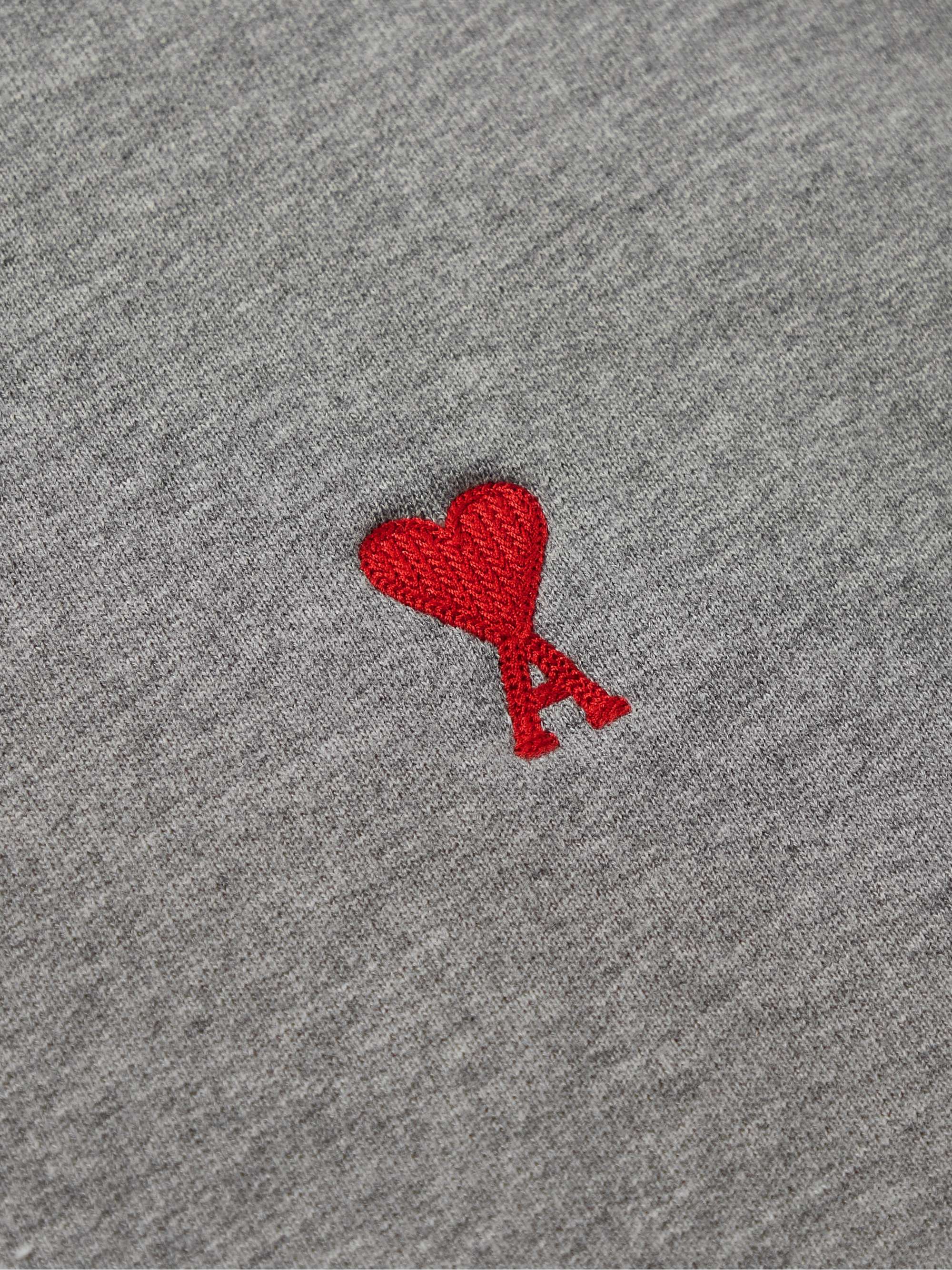 AMI PARIS Logo-Embroidered Cotton-Jersey Sweatshirt