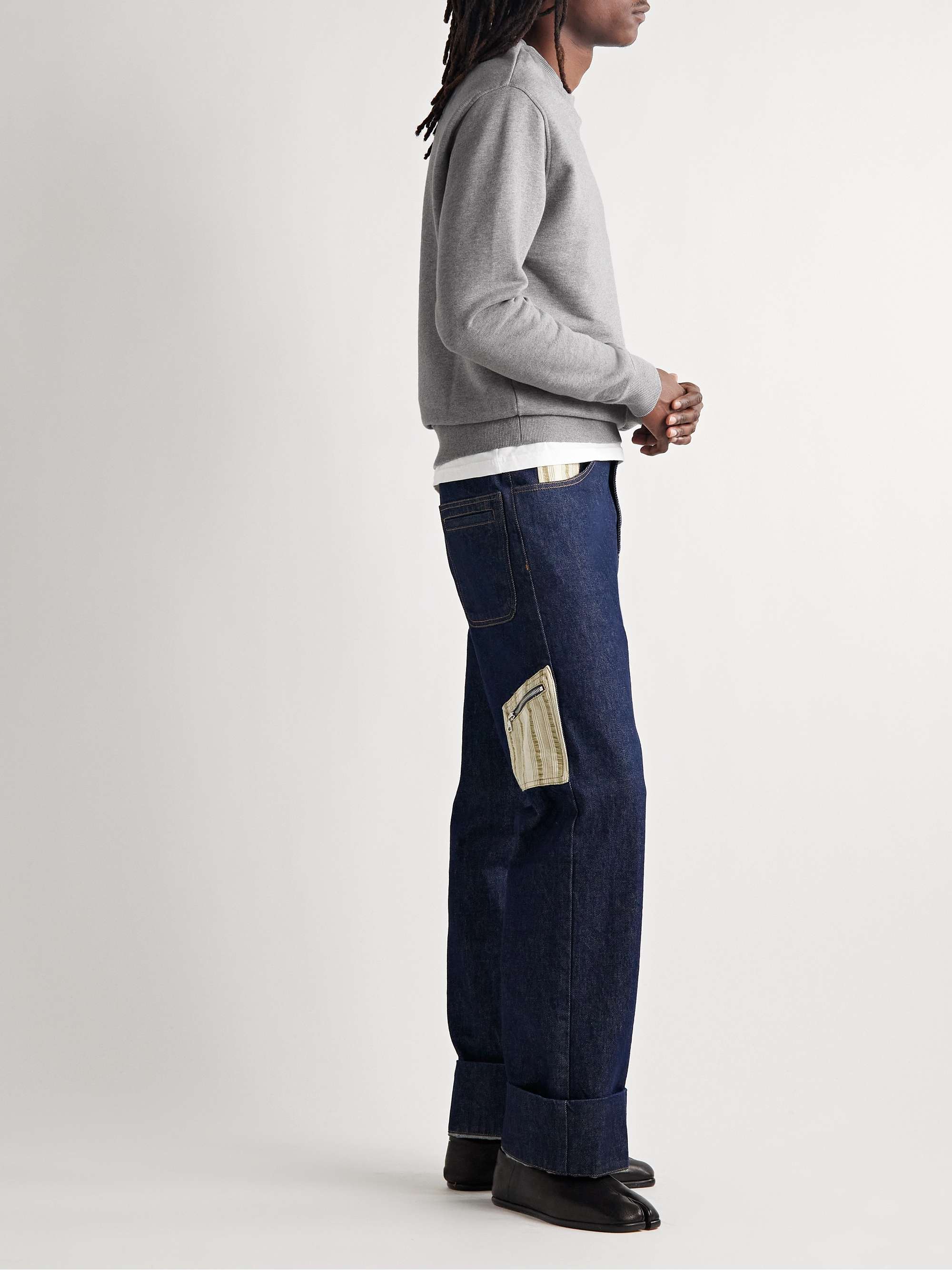 AMI PARIS Logo-Embroidered Cotton-Jersey Sweatshirt