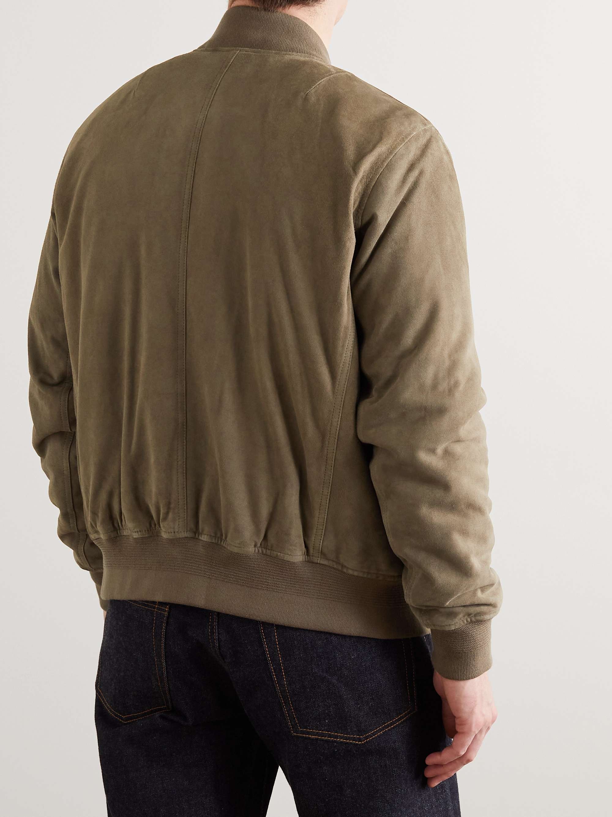 RAG & BONE Manston Suede Bomber Jacket | MR PORTER