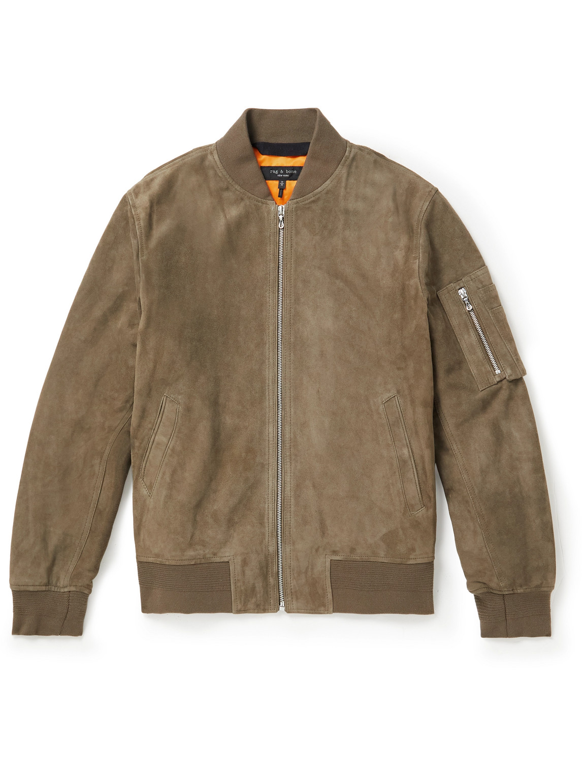 Rag & Bone - Manston Suede Bomber Jacket - Men - Gray - XXL