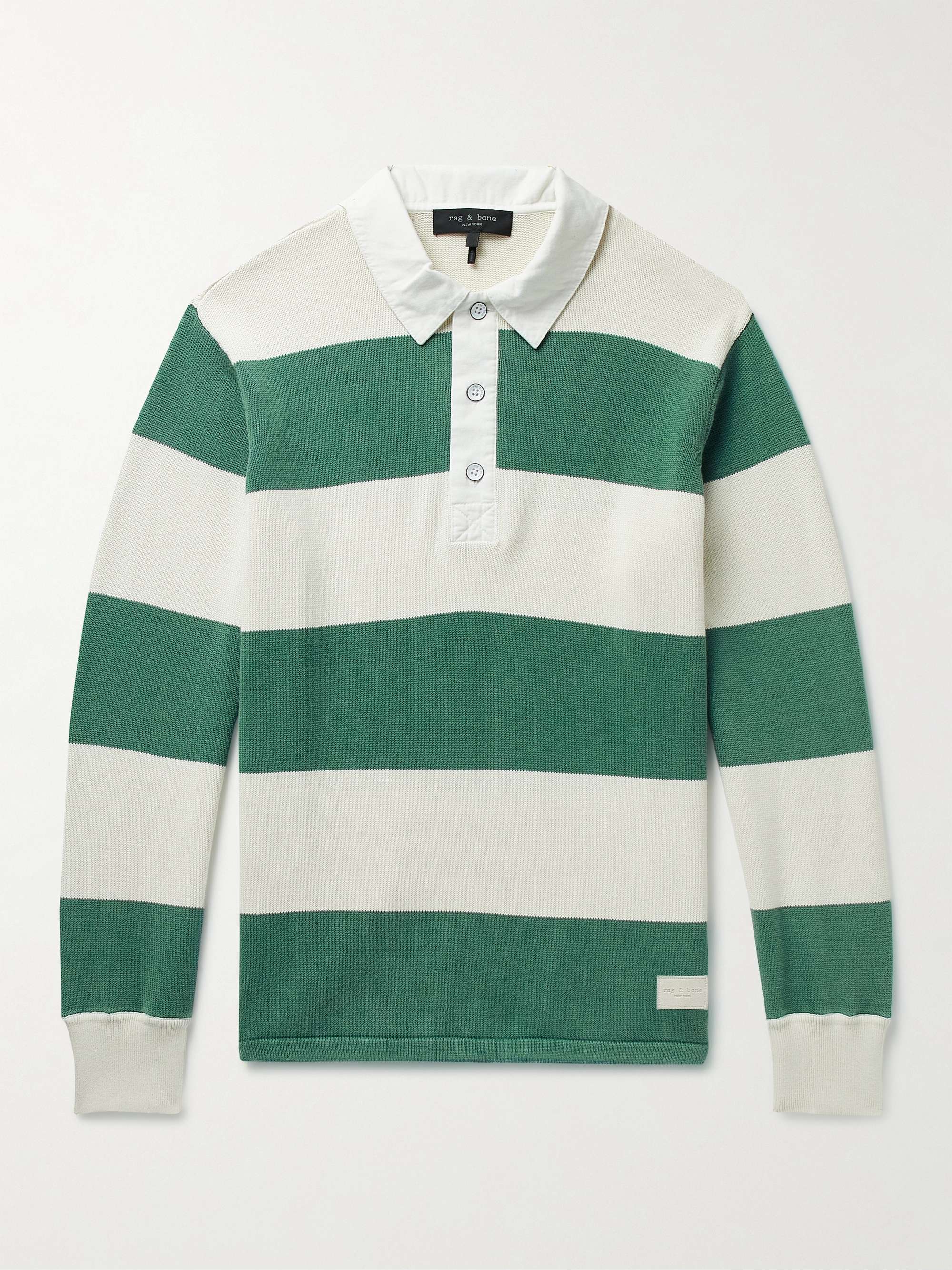 RAG & BONE Eton Striped Cotton-Blend Polo Shirt for Men | MR PORTER