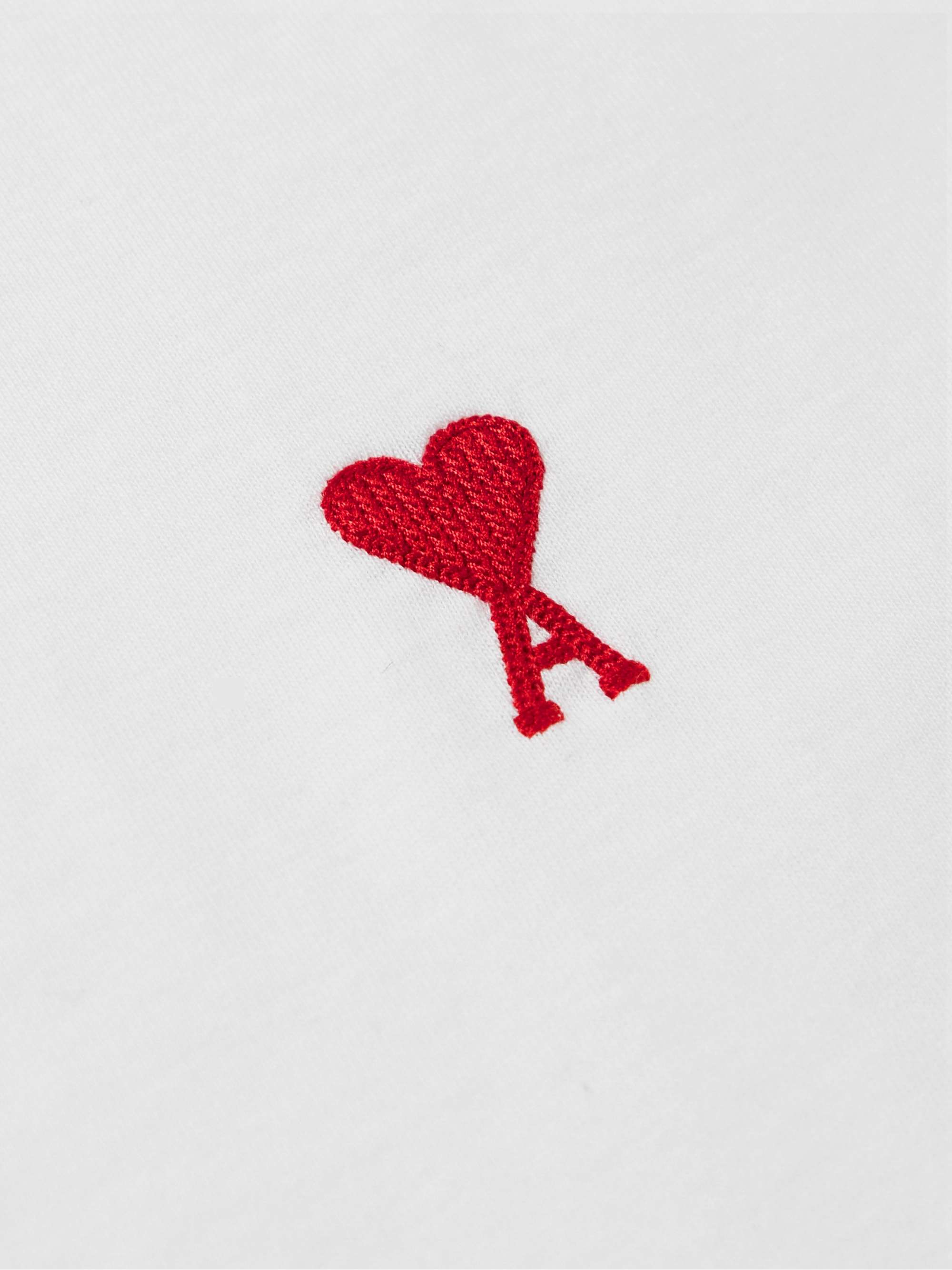 AMI PARIS Logo-Embroidered Cotton-Jersey T-Shirt