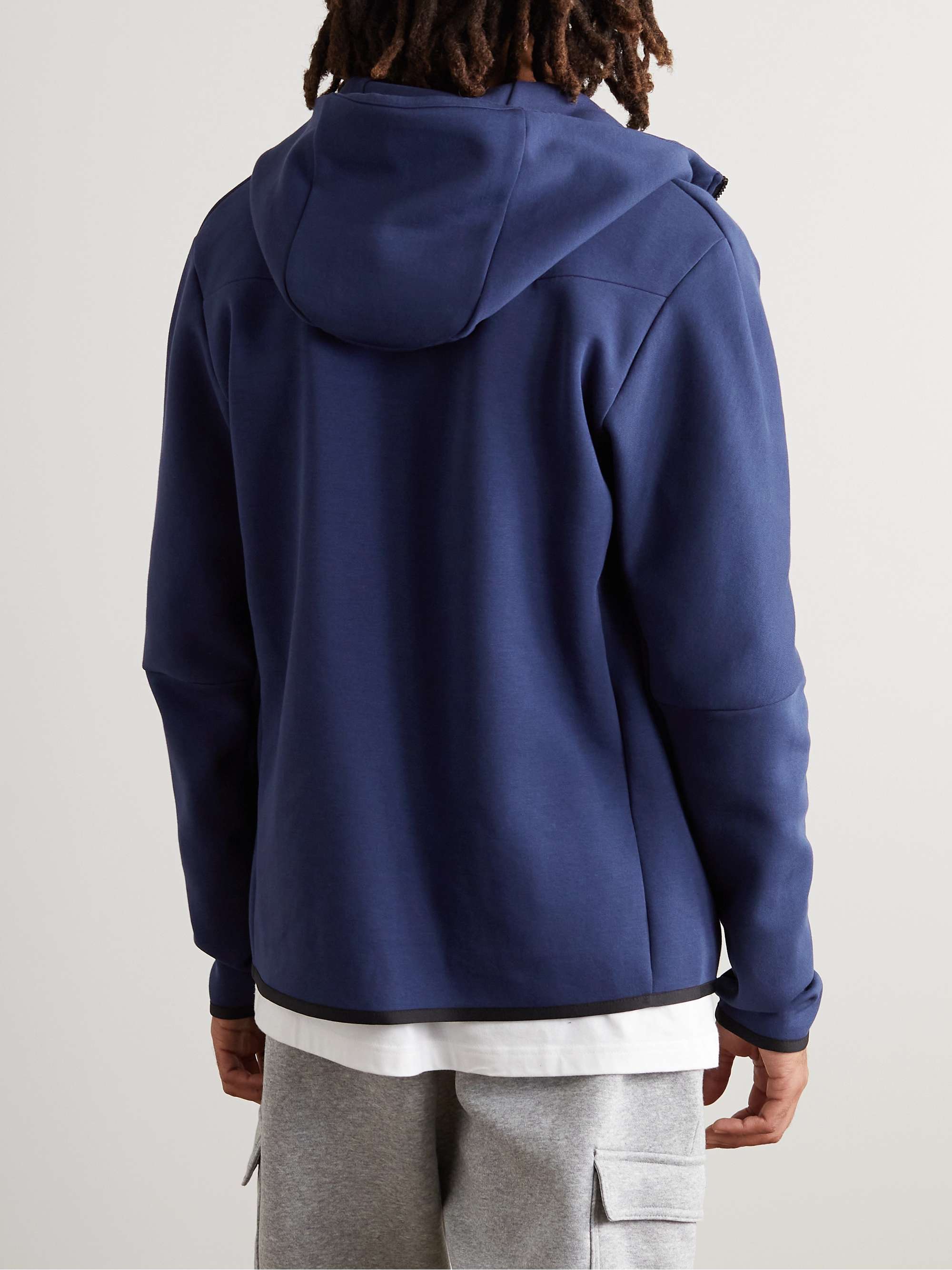 NIKE Sportswear Cotton-Blend Tech-Fleece Zip-Up Hoodie