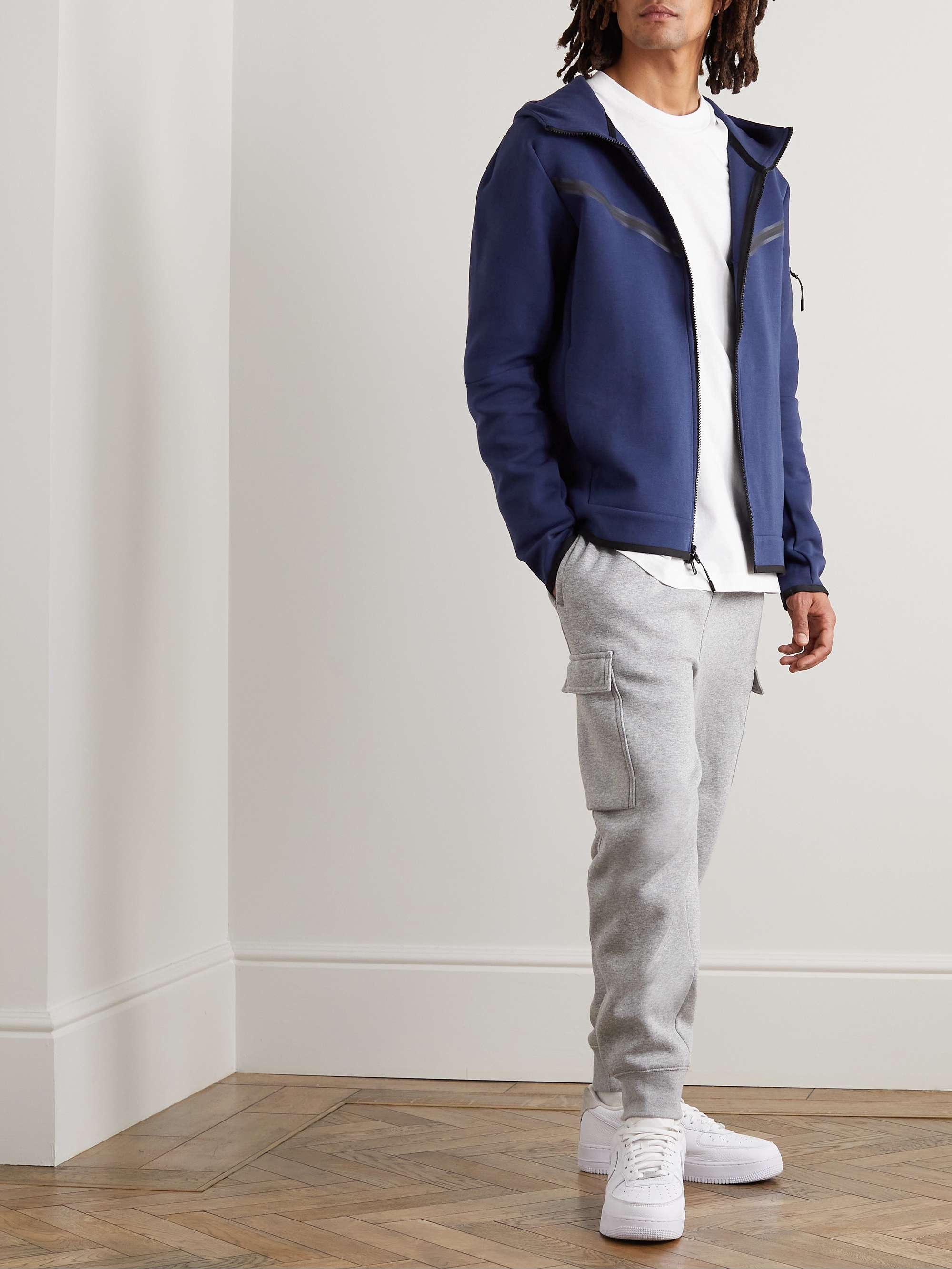 NIKE Sportswear Cotton-Blend Tech-Fleece Zip-Up Hoodie