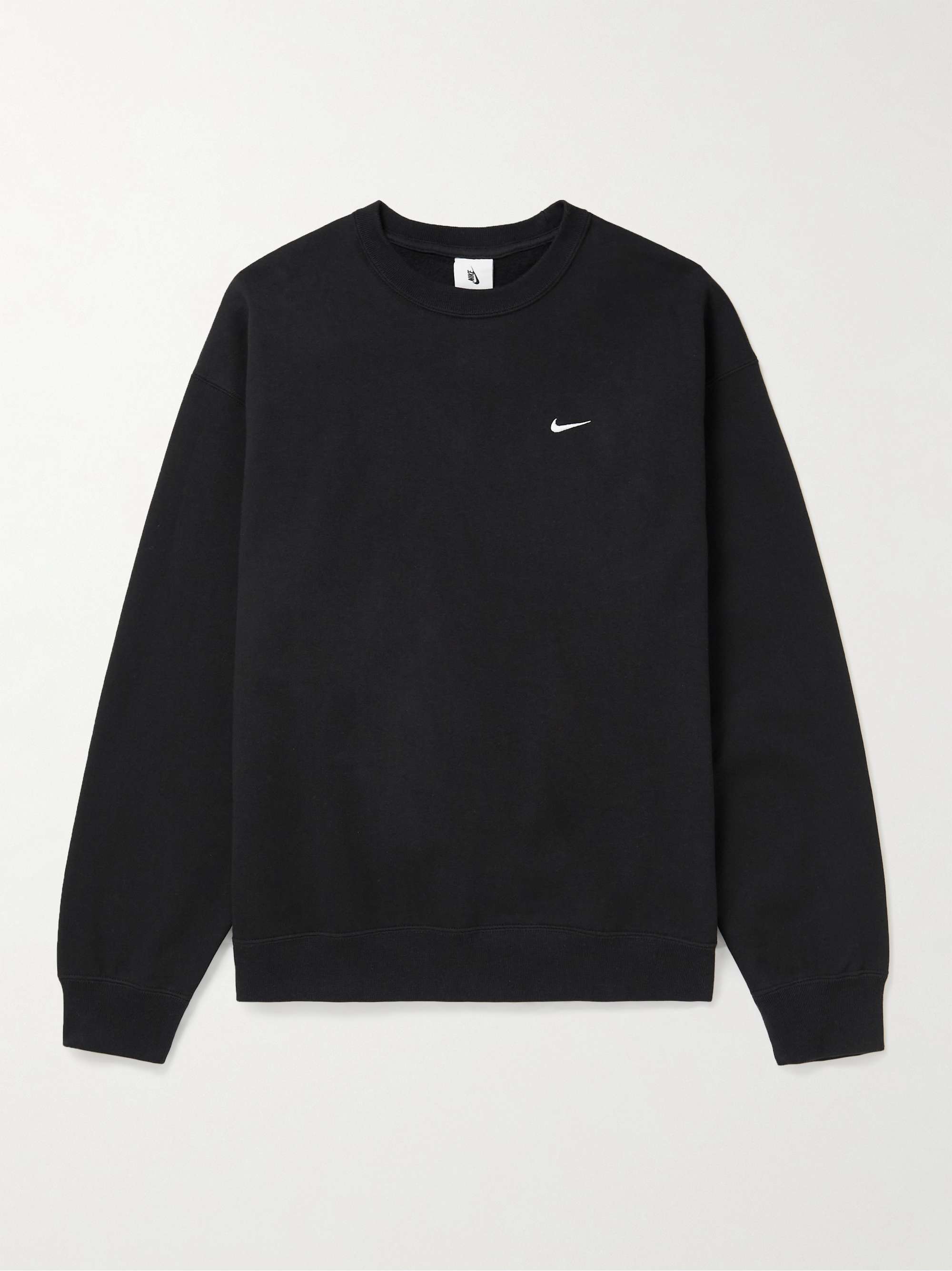 NIKE Logo-Embroidered Cotton-Blend Jersey Sweatshirt for Men | MR PORTER