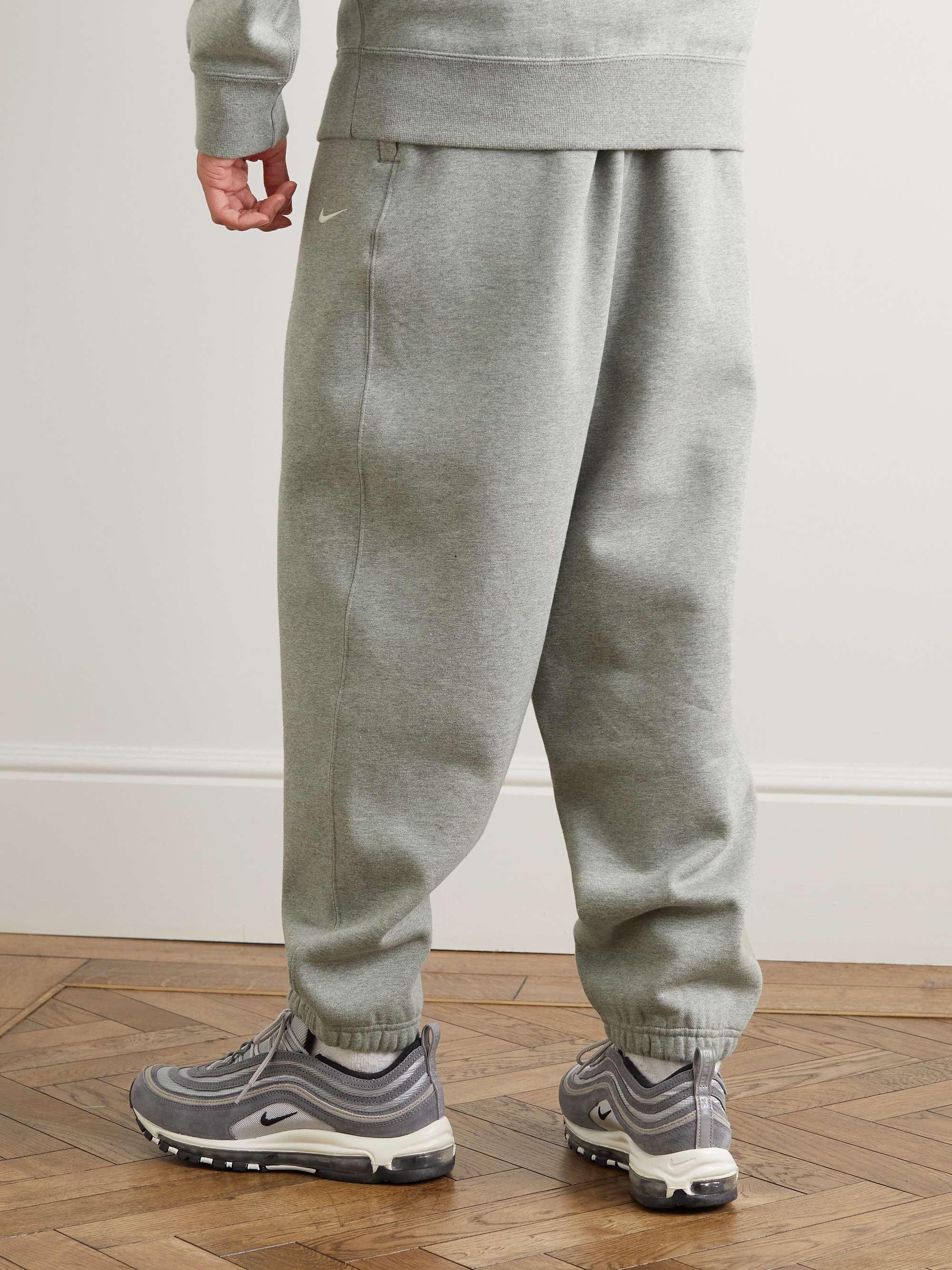 NIKE Tapered Cotton-Blend Jersey Sweatpants